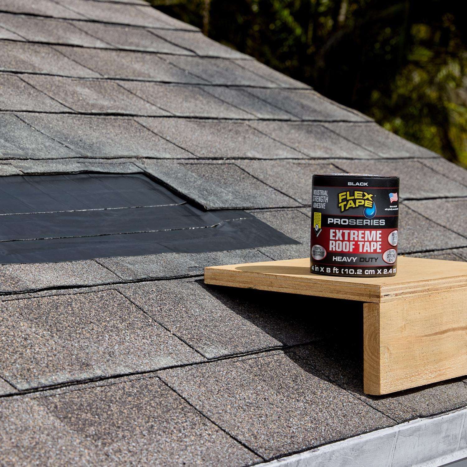 Flex Seal Flex Tape Pro Series 4 In. x 8 Ft. Extreme Roof Patching Tape Black