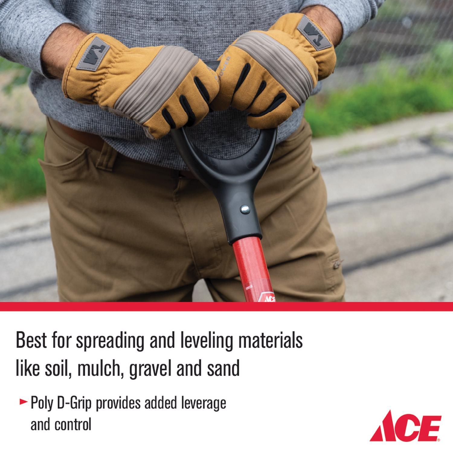 Ace 40 in. Steel Square Transfer Shovel Fiberglass Handle