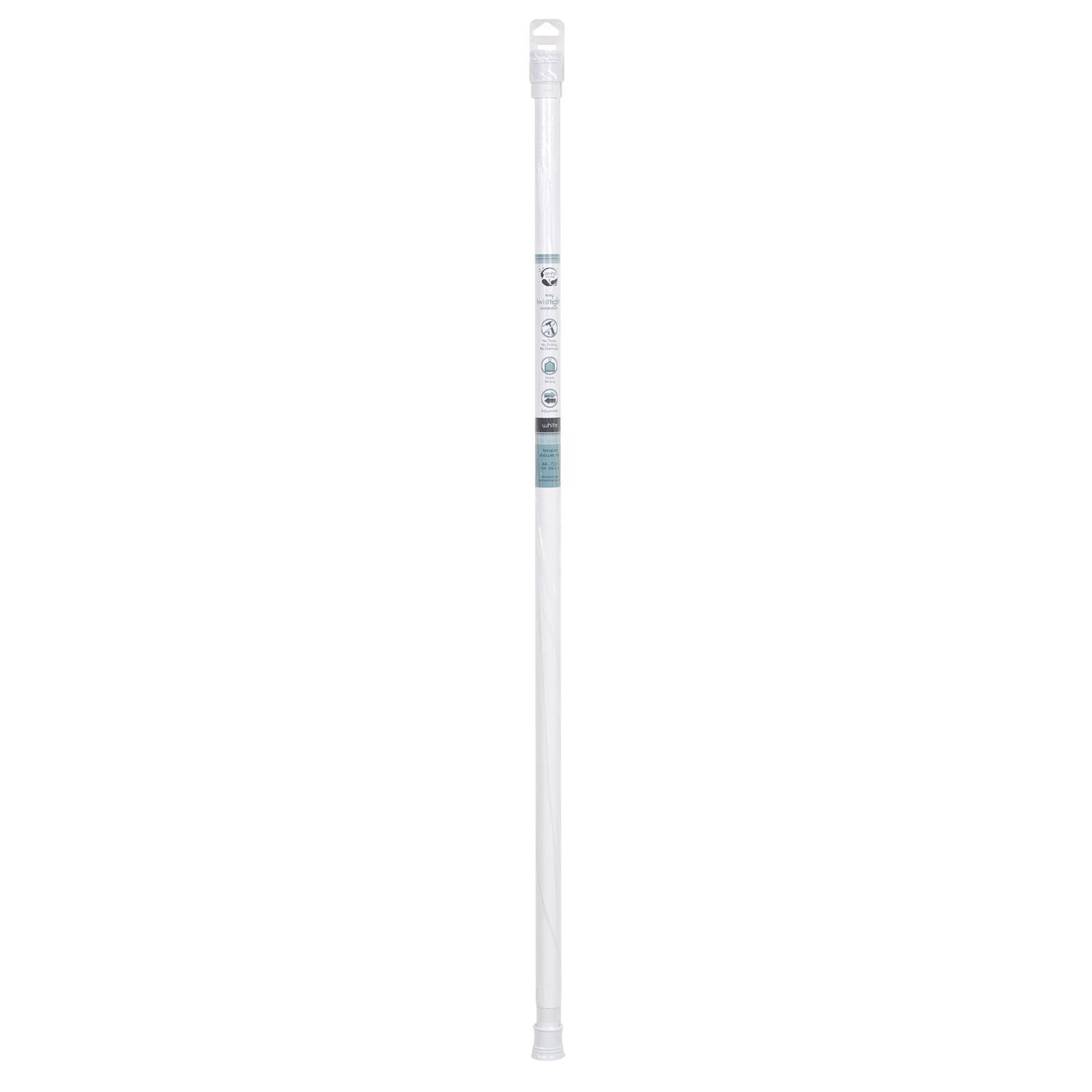 Zenna Home Shower Curtain Rod 72 in. L White