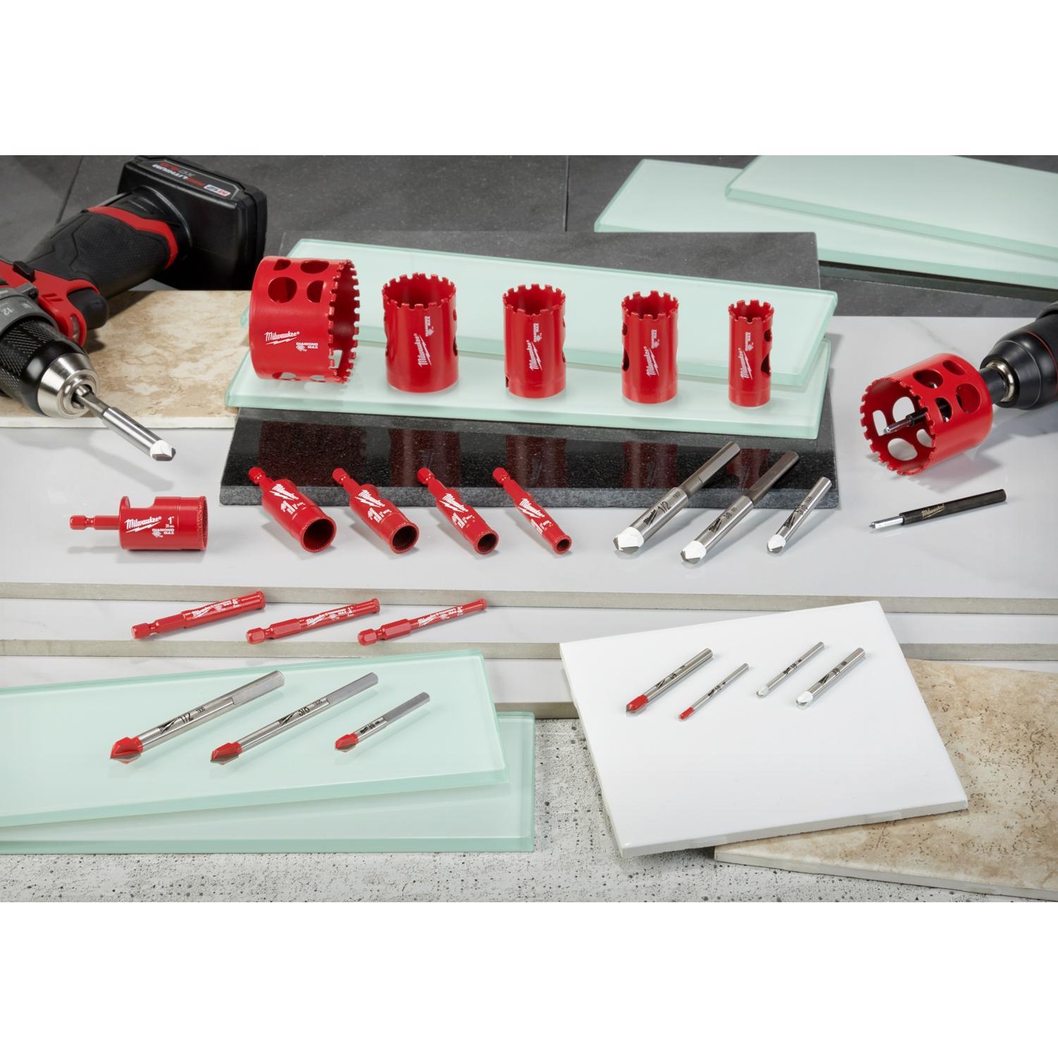 Milwaukee 3/8 in. X 3.75 in. L Carbide Tipped Glass/Tile Drill Bit 3-Flat Shank 1 pc