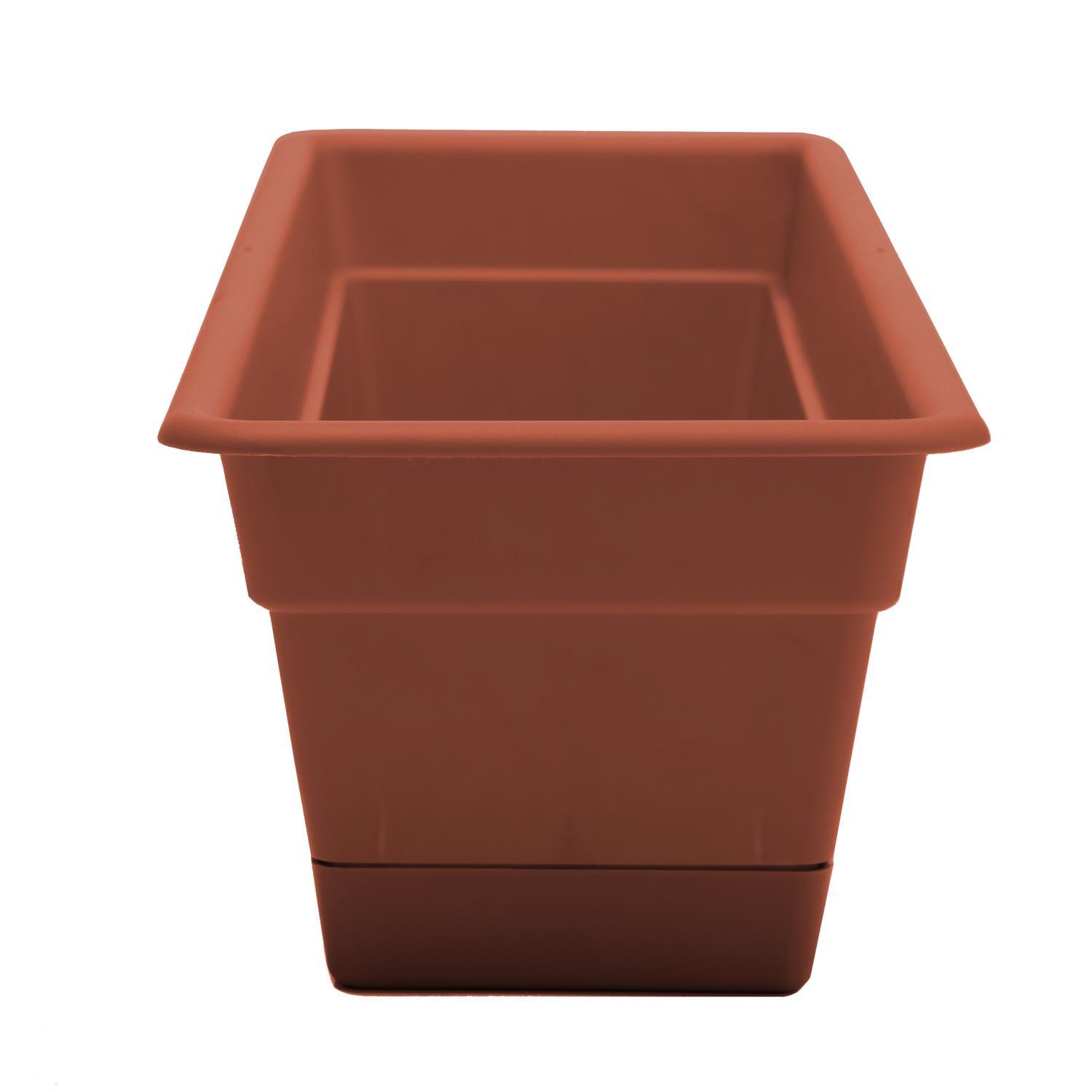 Bloem Dura Cotta 5.75 in. H X 18 in. W X 7.5 in. D Plastic Window Box Terra Cotta
