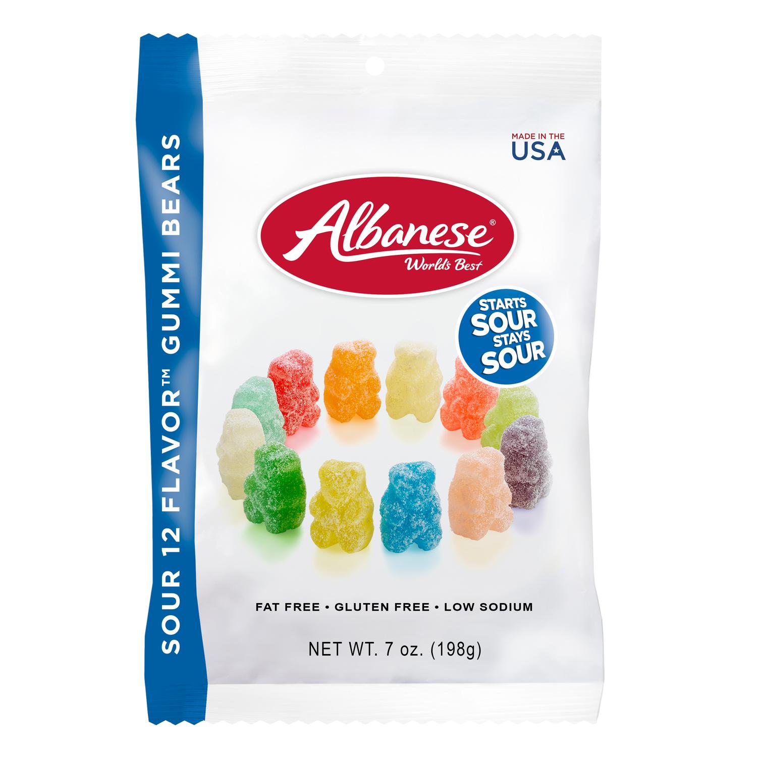 Albanese Assorted Sour Gummie Candy 7 Oz