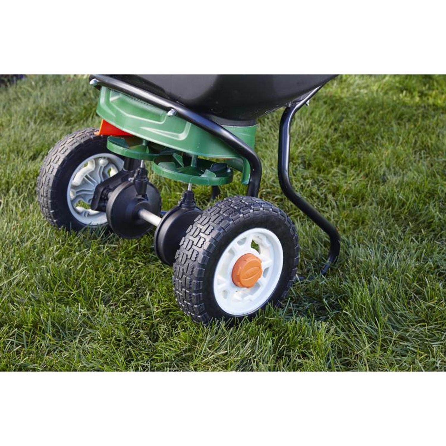 Scotts Elite 72 in. W Broadcast Push Spreader For Fertilizer/Ice Melt/Seed 30 lb