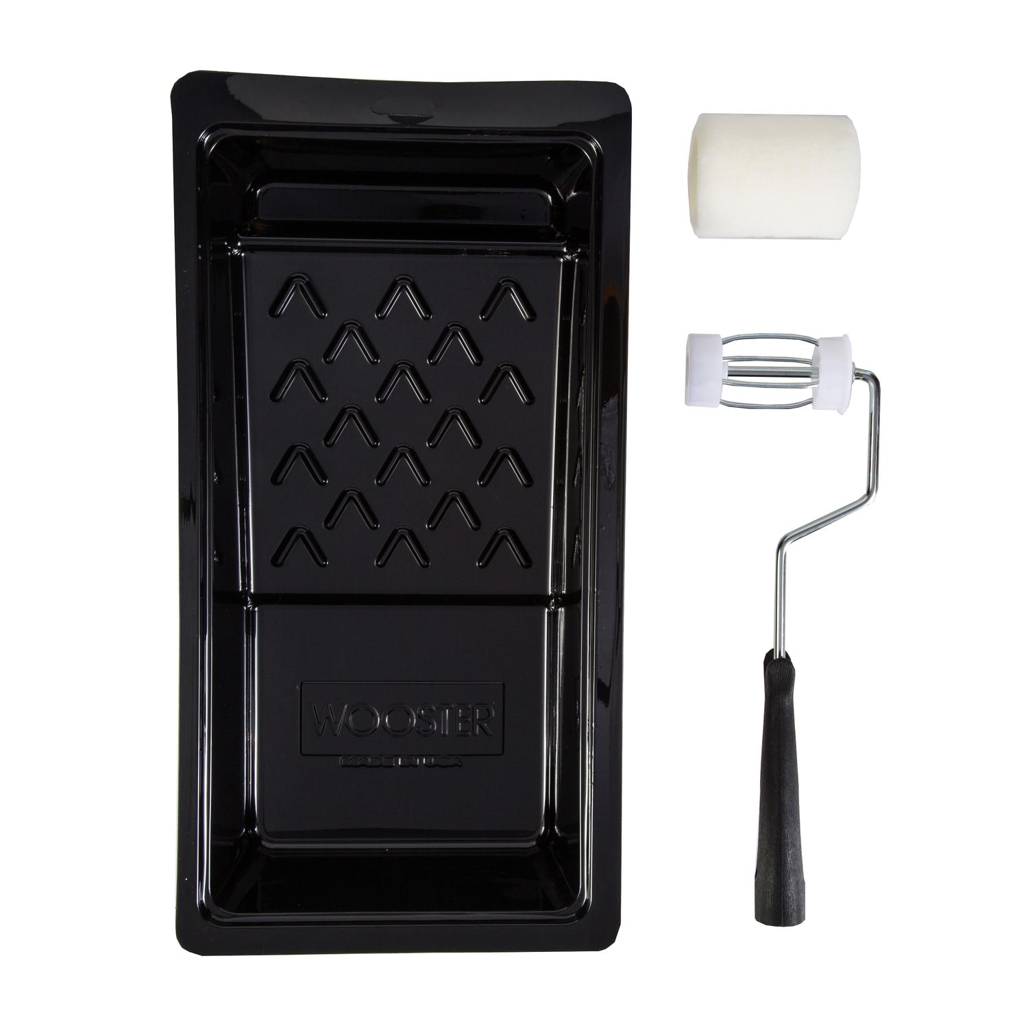 Wooster 3 in. W Trim Paint Roller Kit Threaded End