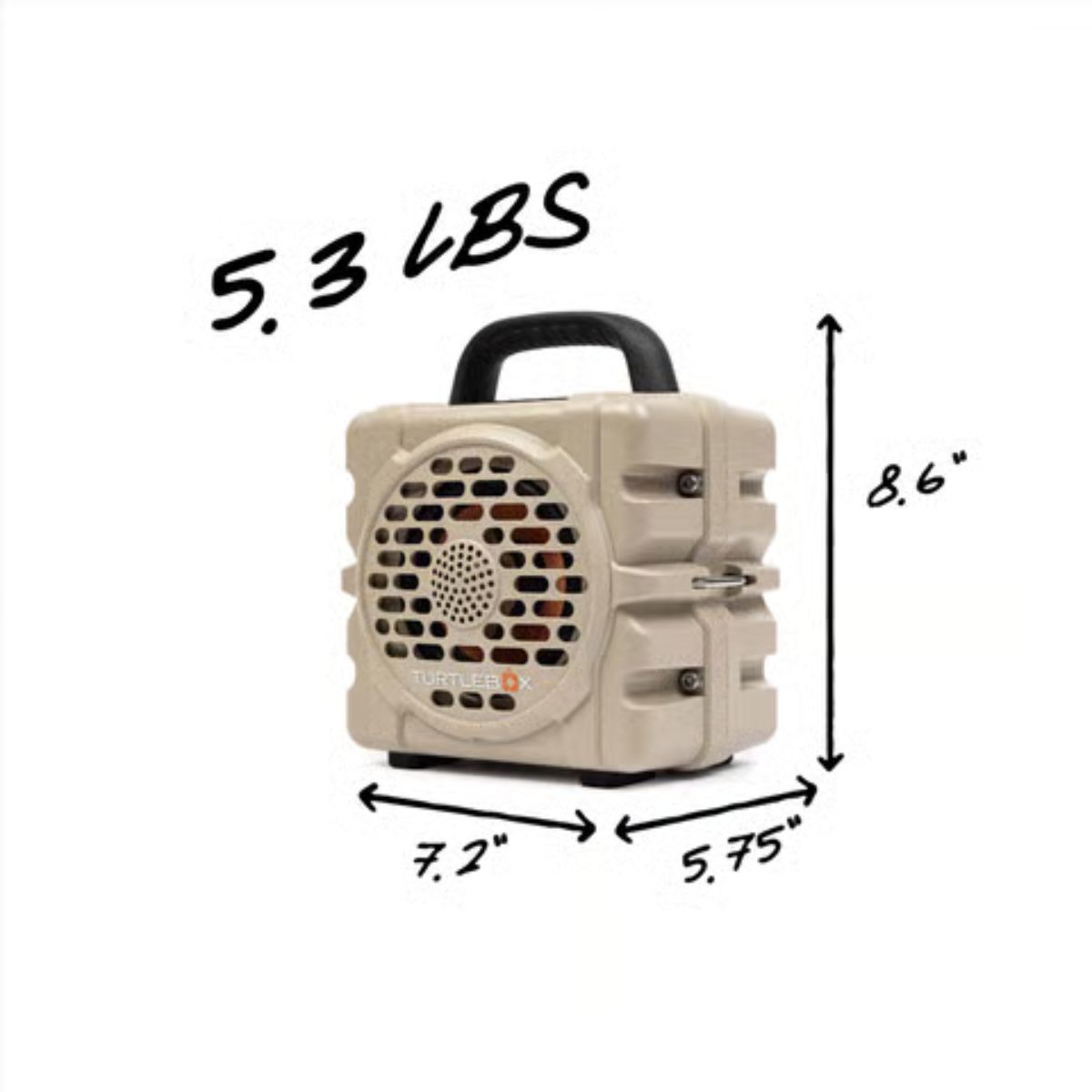 Turtlebox Cub Tan Wireless Bluetooth Weather Resistant Portable Speaker