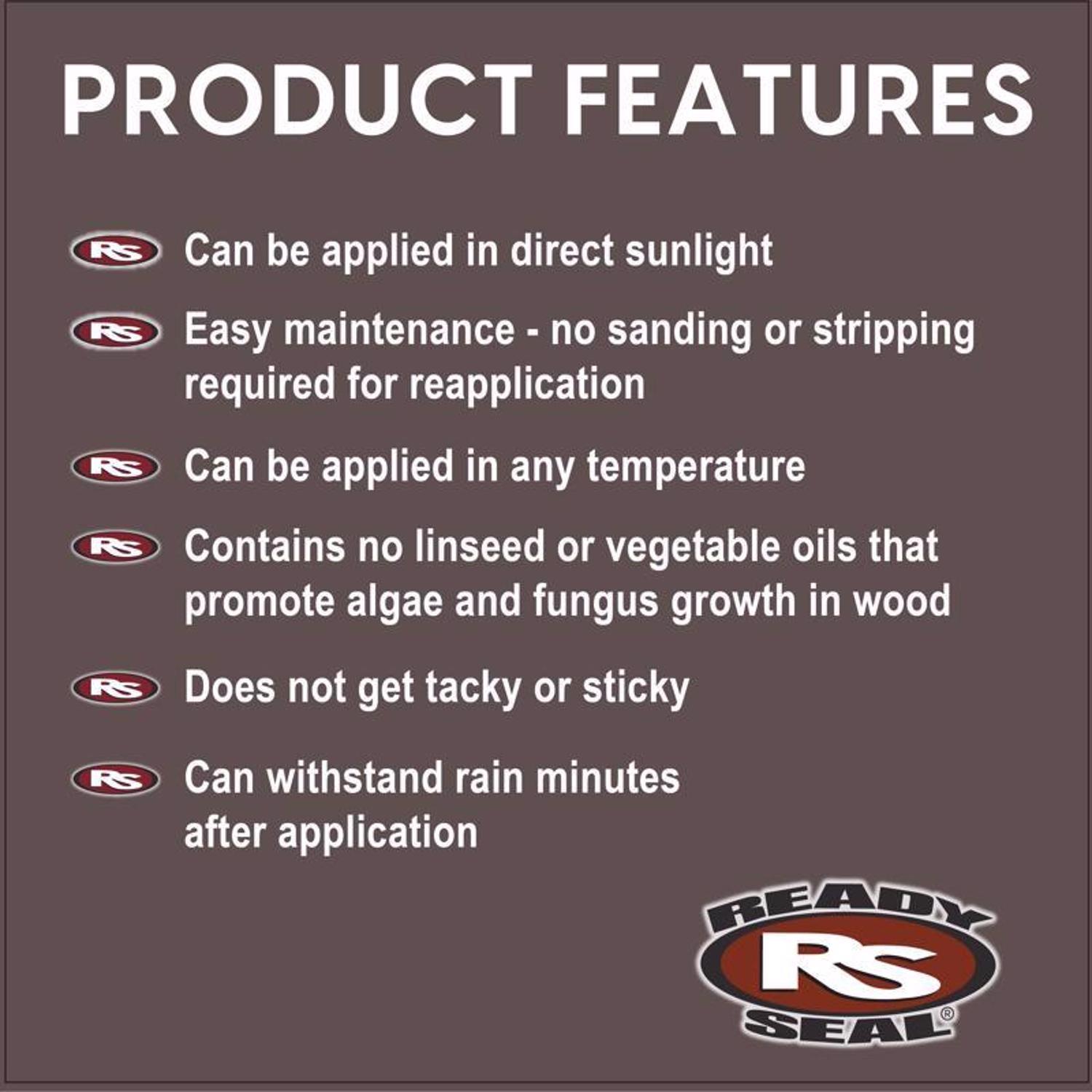 Ready Seal Goof Proof Semi-Transparent Flat Dark Walnut Oil-Based Penetrating Wood Stain/Sealer 5 ga