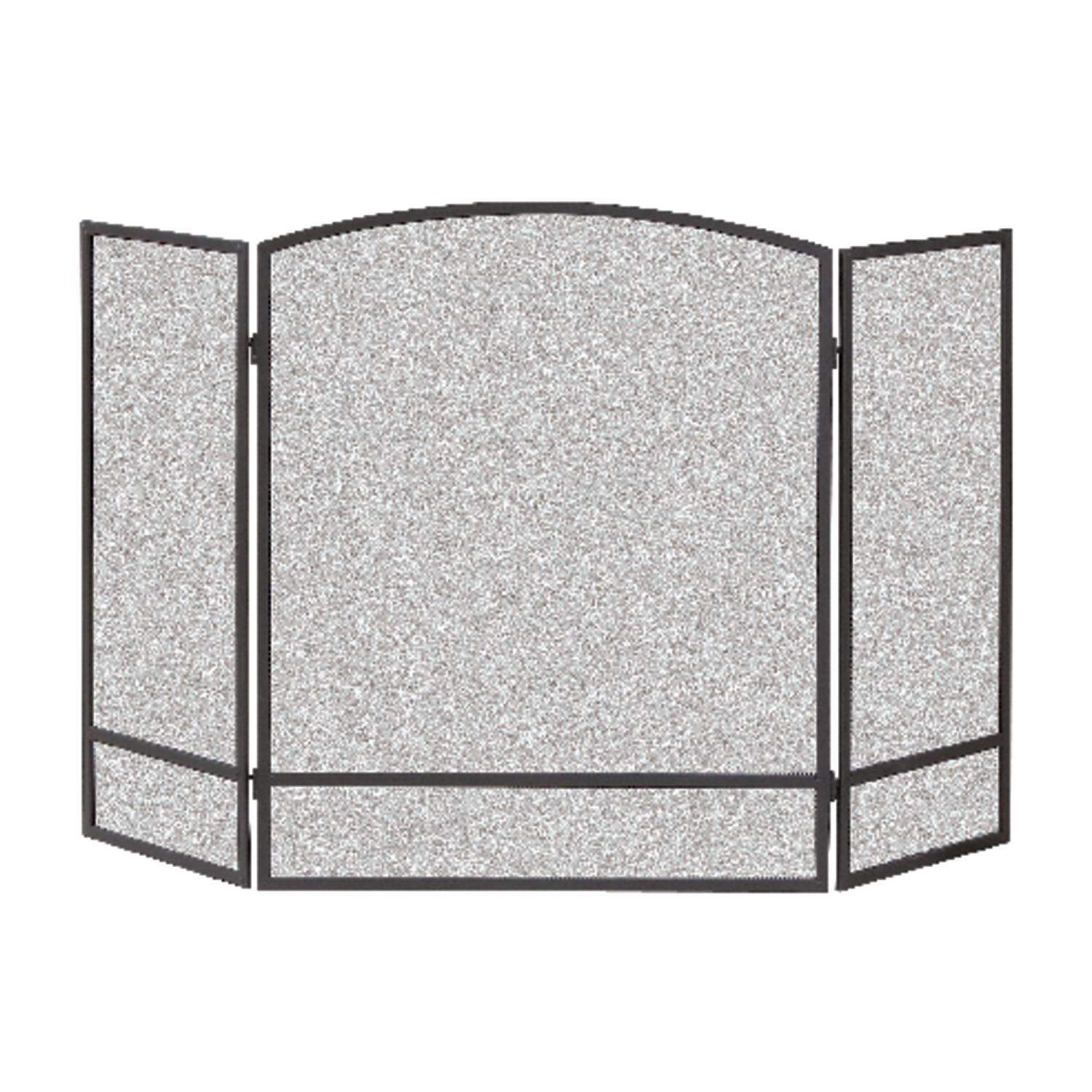Panacea Black/Gray Matte Steel Fireplace Screen