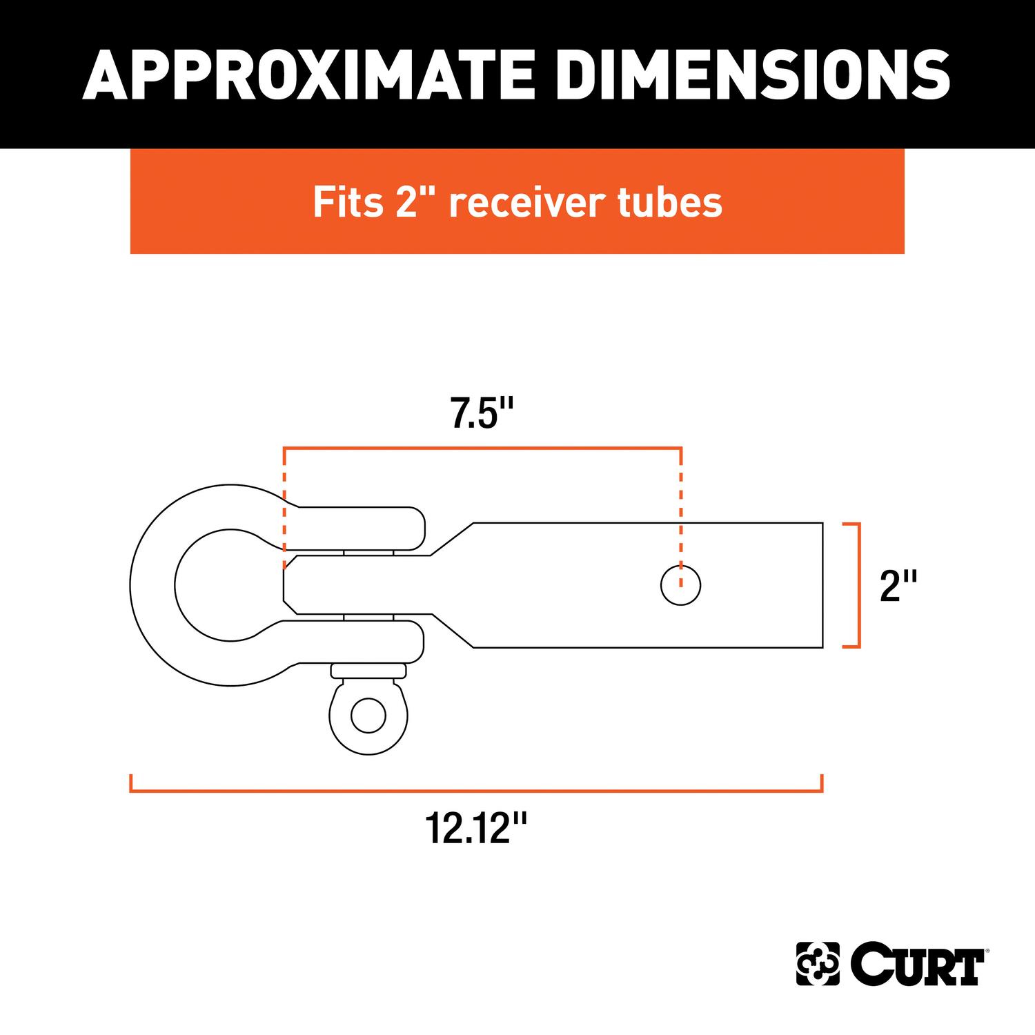 CURT 13000 lb. cap. D-Ring Shackle Mount
