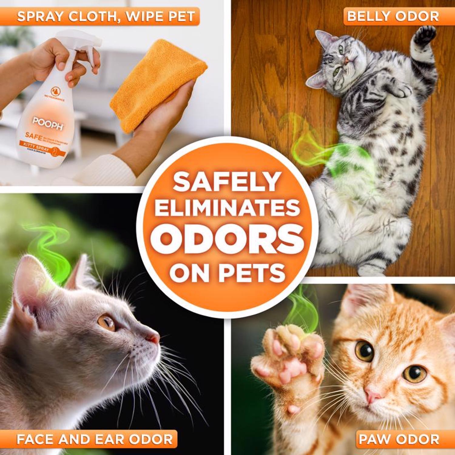 Pooph Kitty Litter Cat Liquid Litter Box Odor Destroyer 20 oz