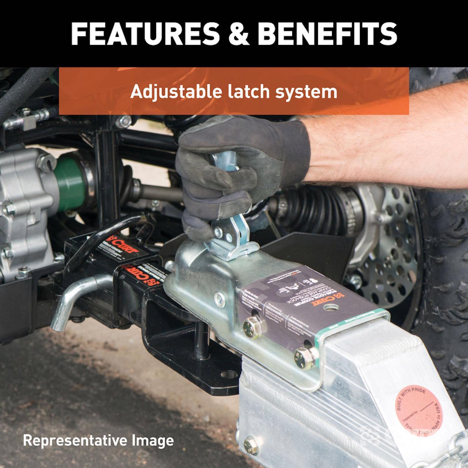 CURT 3500 lb. cap. 2 in. Straight-Tongue Coupler