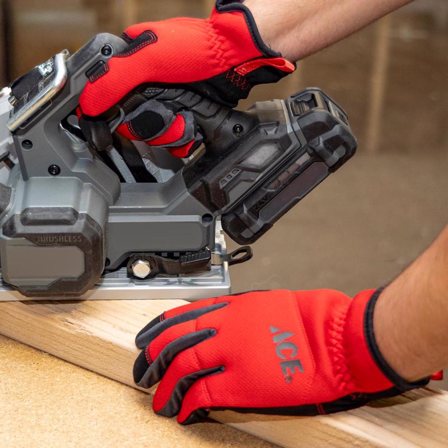 Ace L I-Mesh High Performance Utility Red/Black Gloves