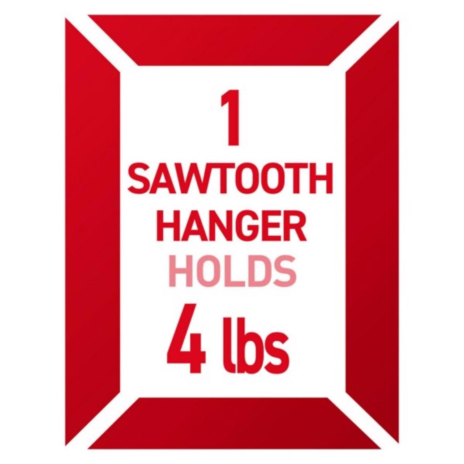 3M Command White Sawtooth Picture Hanger 4 lb 3 pk