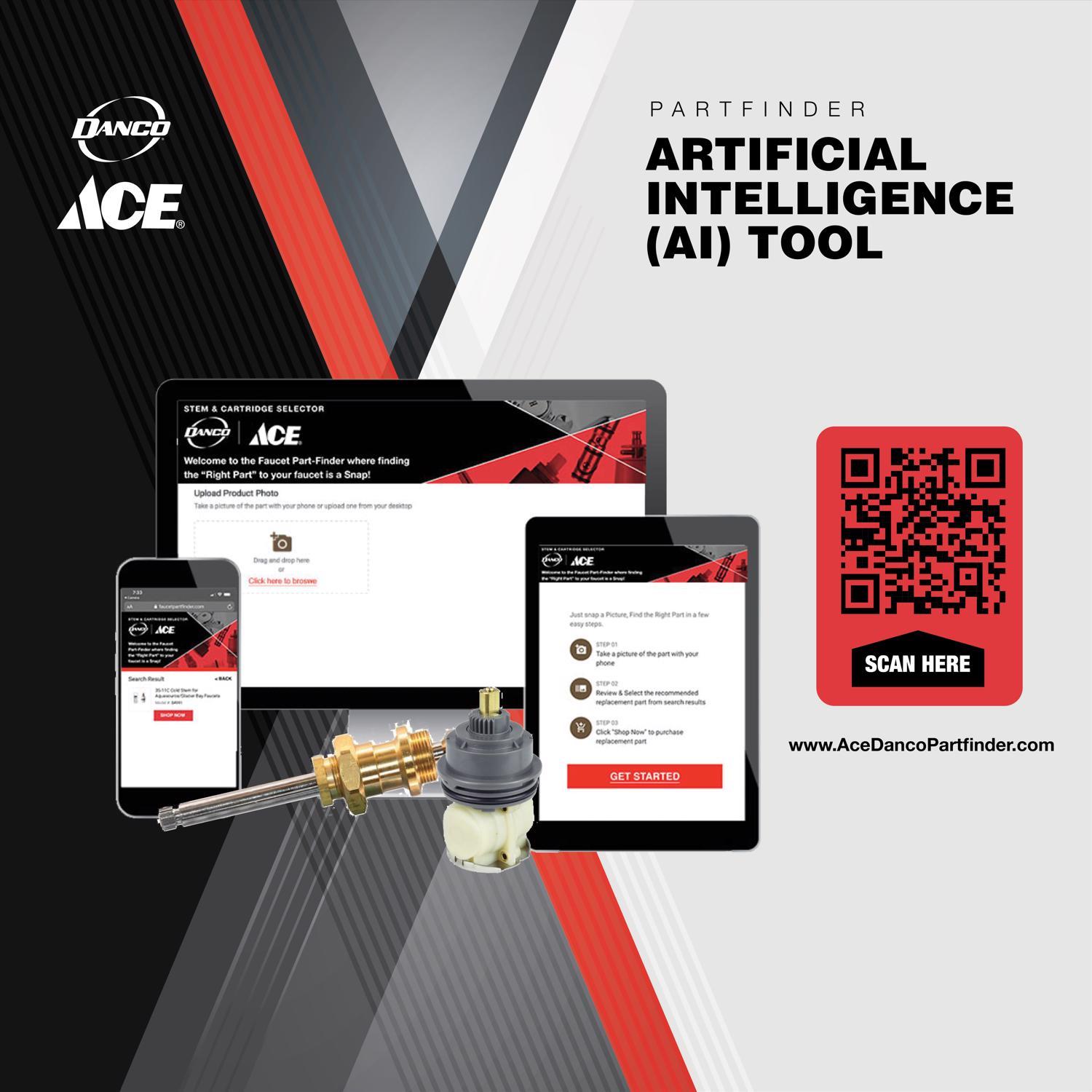 Ace 9B-5D Hot and Cold Faucet Stem For Sayco