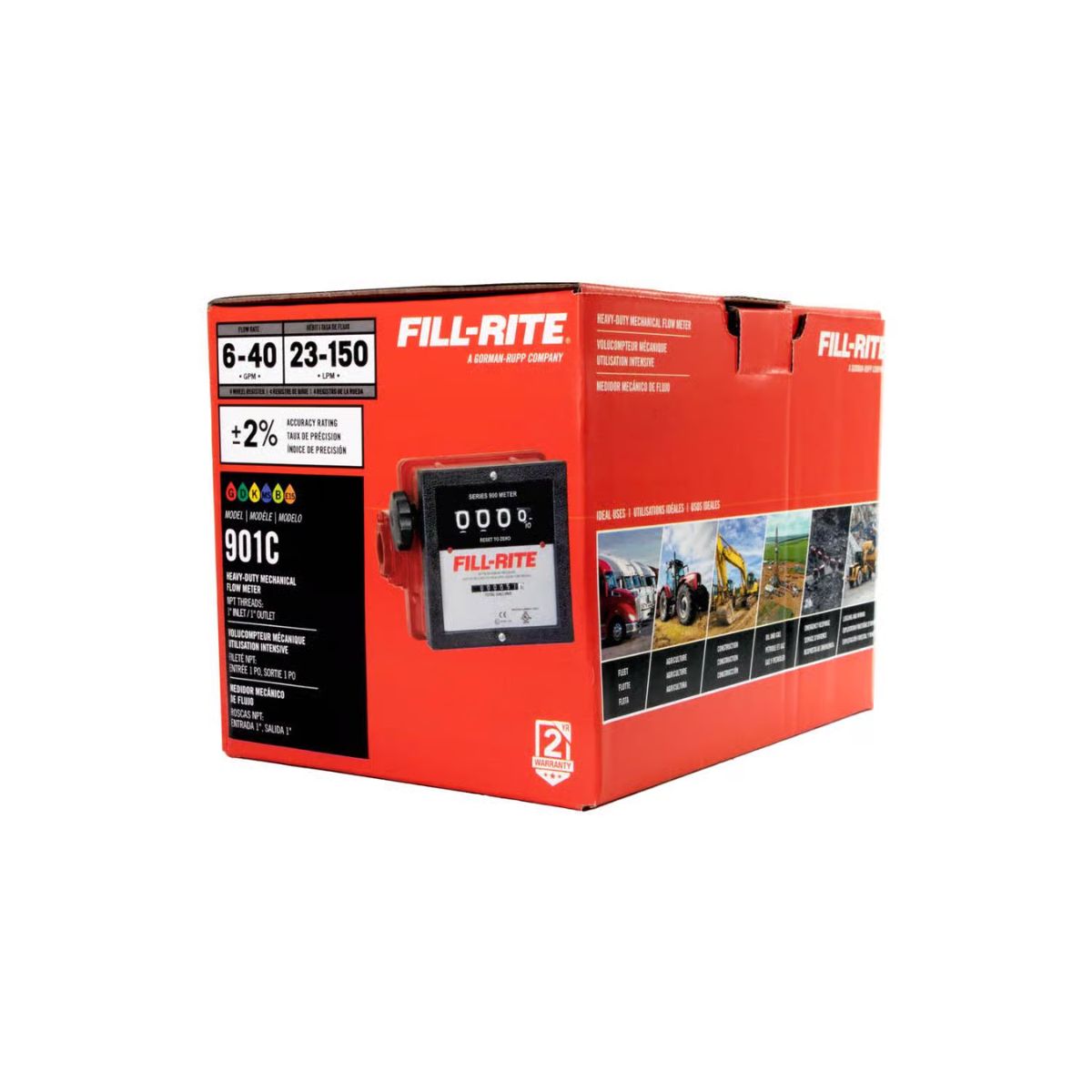 Fill-Rite Aluminum 4-Wheel Mechanical Meter 40 gpm 1