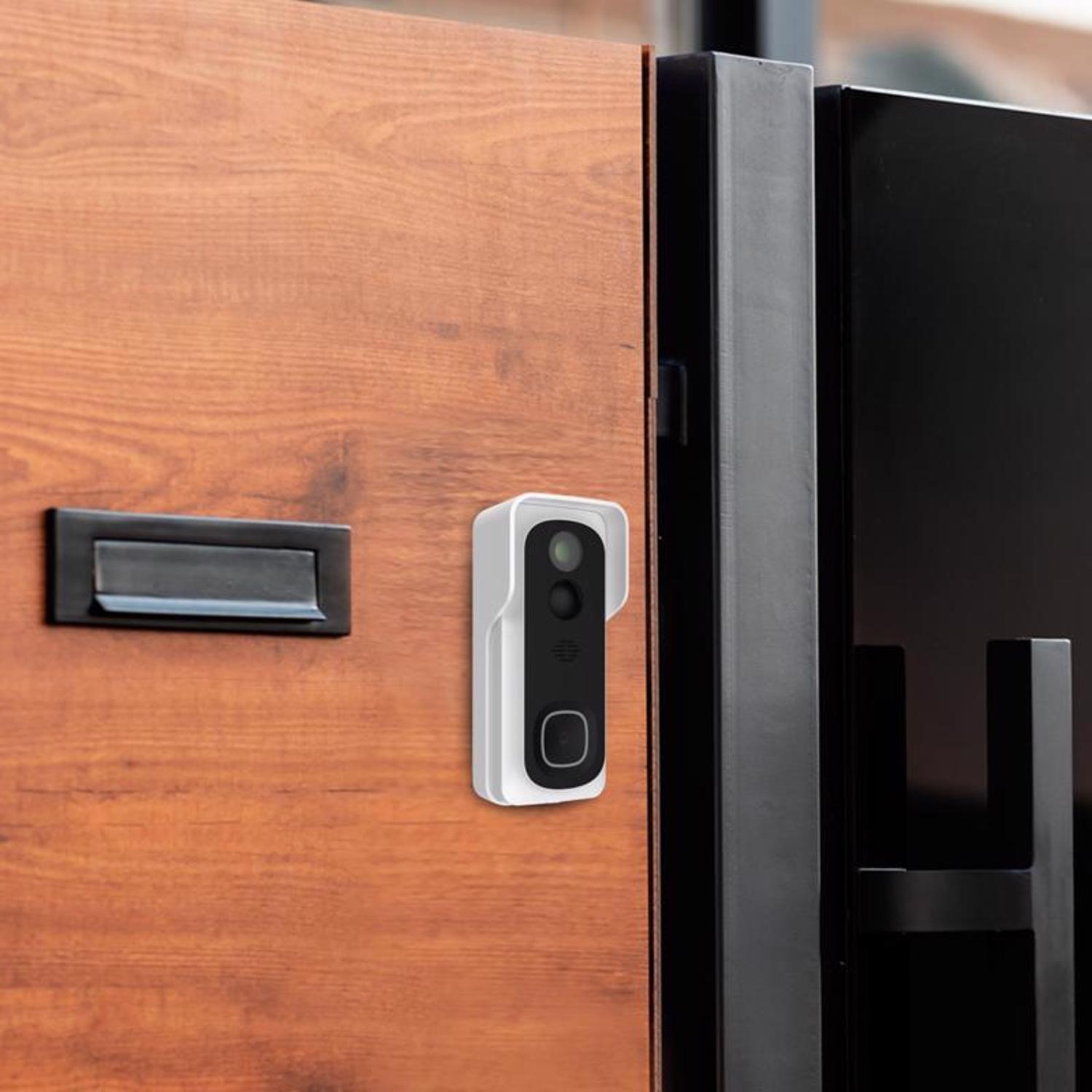 Feit Smart Home White Metal/Plastic Wireless Smart-Enabled Video Doorbell