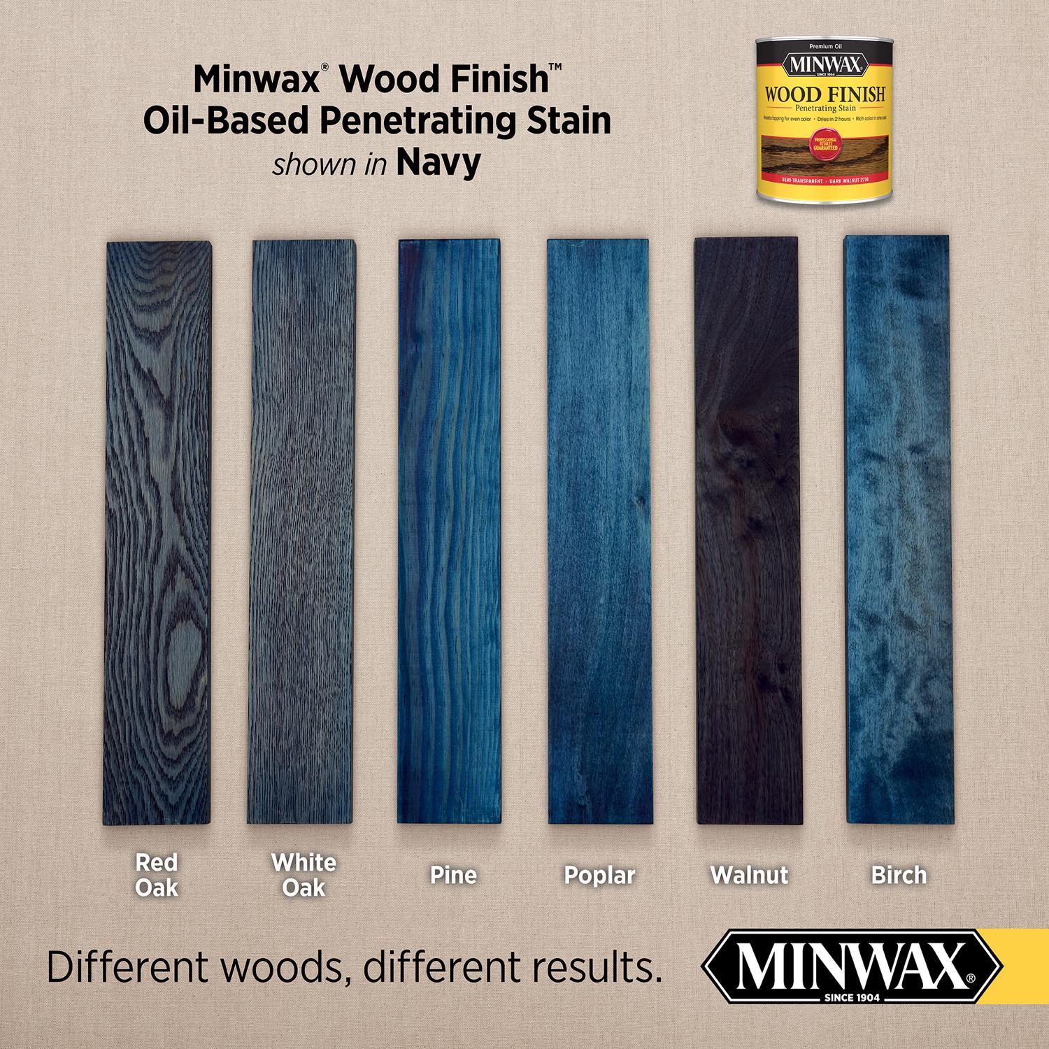 Minwax Wood Finish Semi-Transparent Navy Oil-Based Penetrating Wood Stain 1 qt