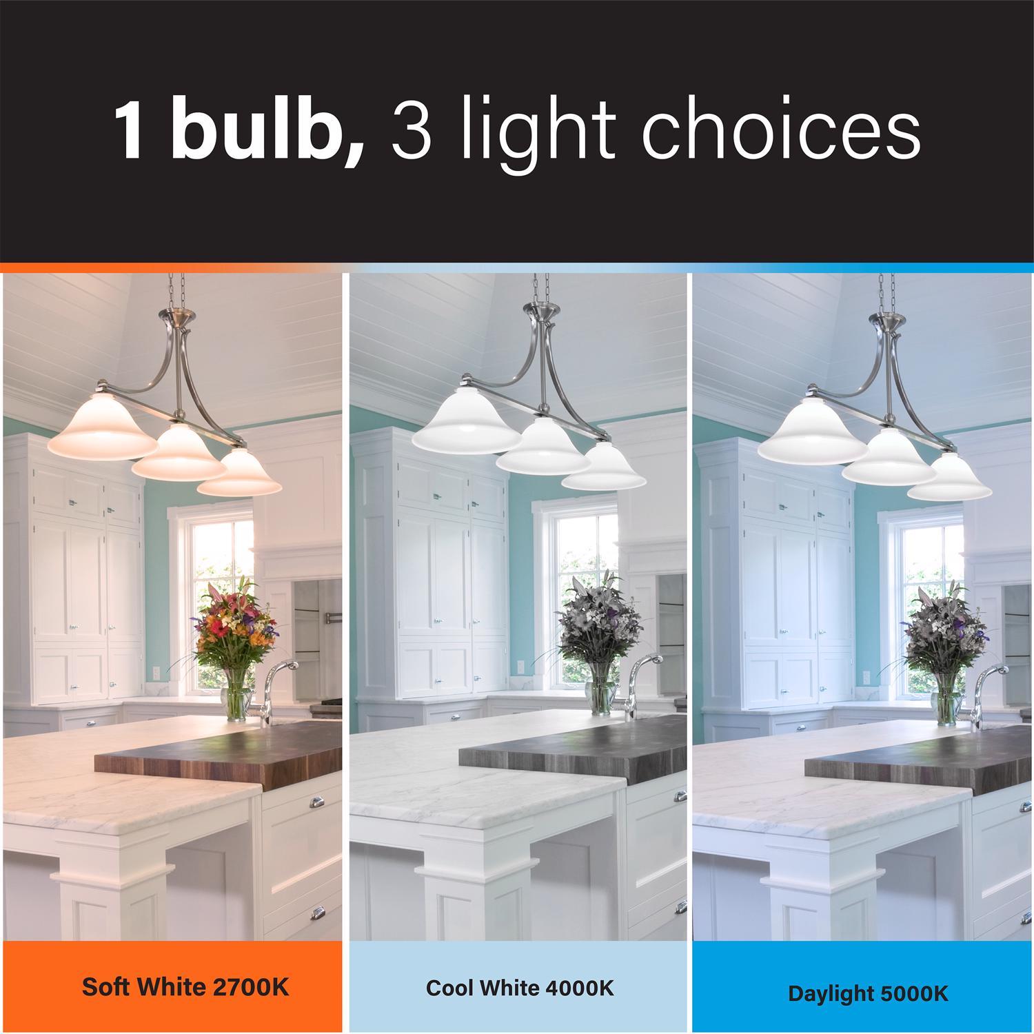 Feit A21 E26 (Medium) LED Bulb Adjustable White 200 Watt Equivalence 1 pk