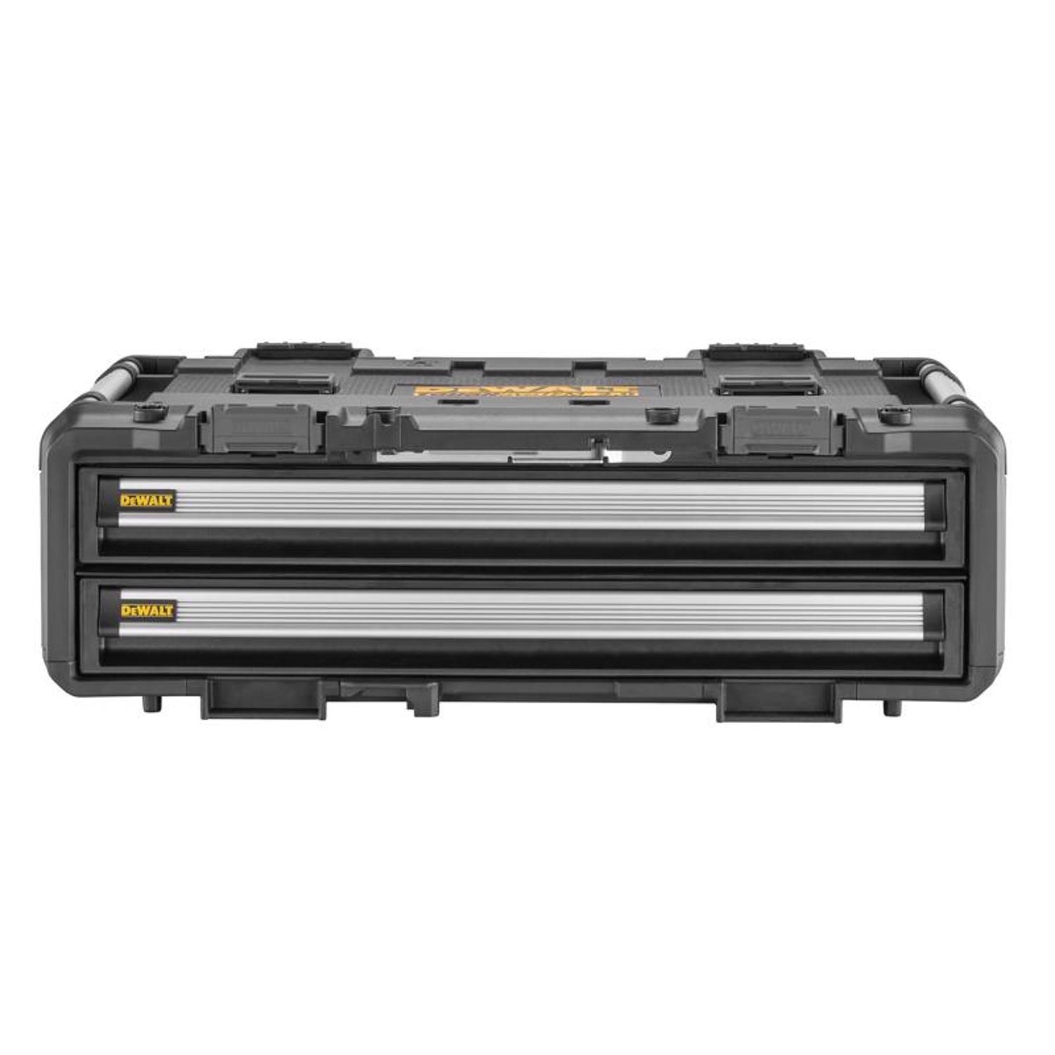 DEWALT ToughSystem 2.0 DXL 30 in. Double Shallow Drawers Tool Box 2633.4 cu in Black/Yellow
