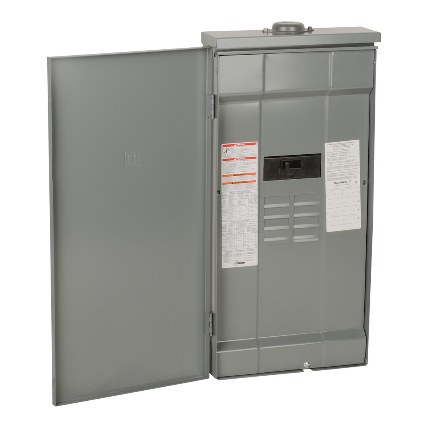 Square D HomeLine 200 amps 120/240 V 8 space 16 circuits Wall Mount Main Breaker Load Center