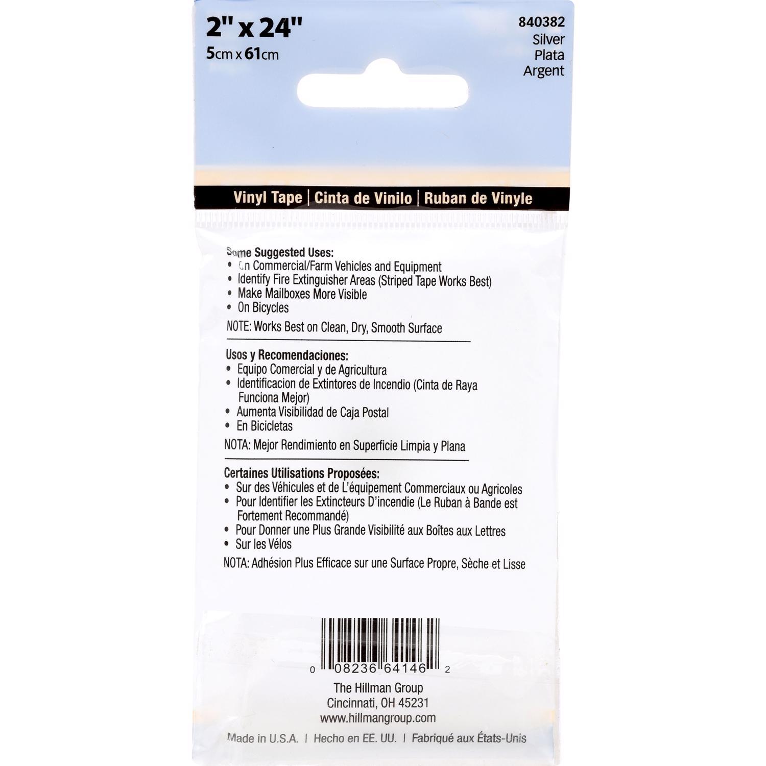 HILLMAN 2 in. W X 24 in. L Silver Reflective Safety Tape 1 pk Stine Home + Yard The Family