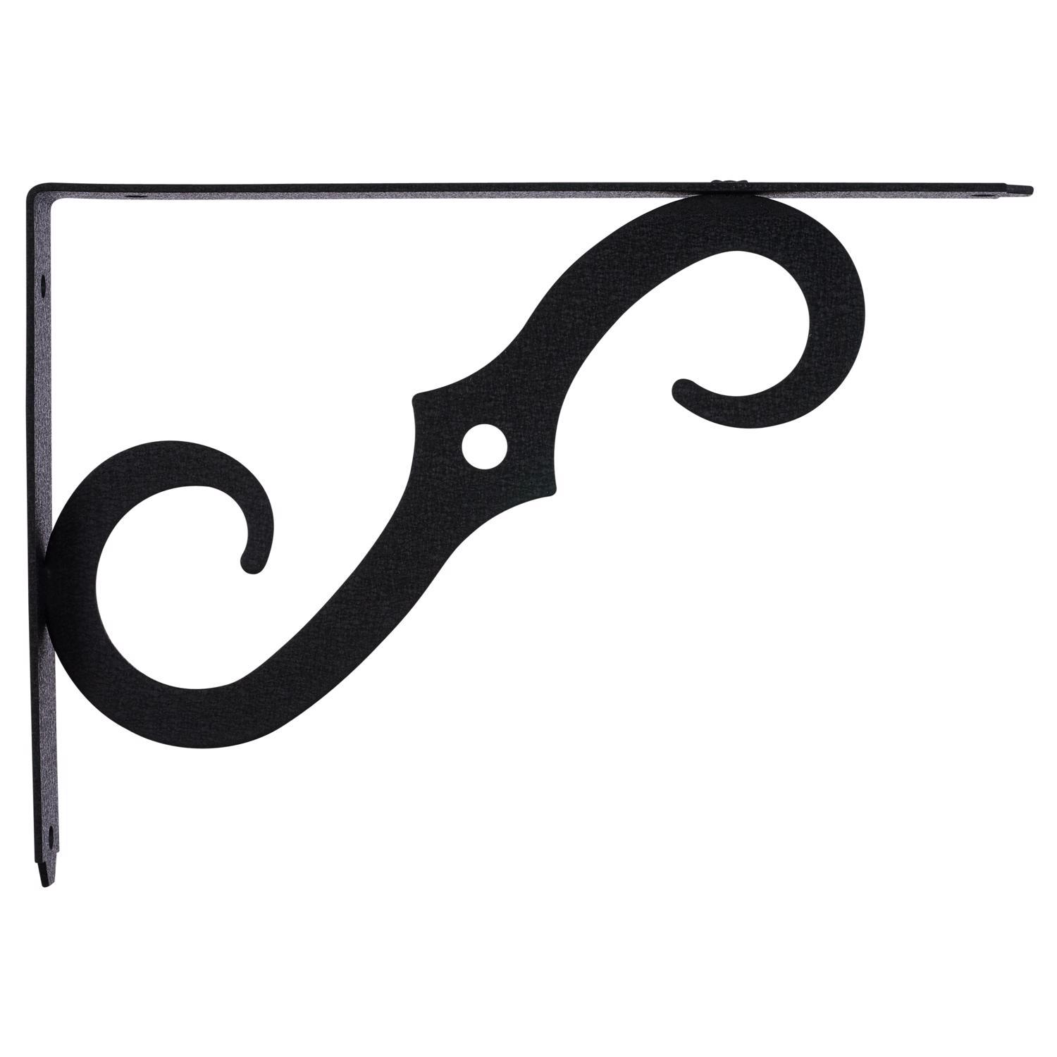 Hampton Black Steel Shelf Support 12 Ga. 10 in. L 100 lb