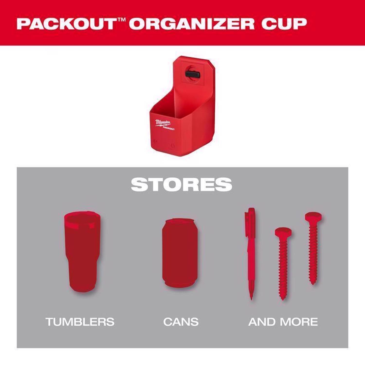 Milwaukee Packout Garage Organizer Organizer Cup Black/Red