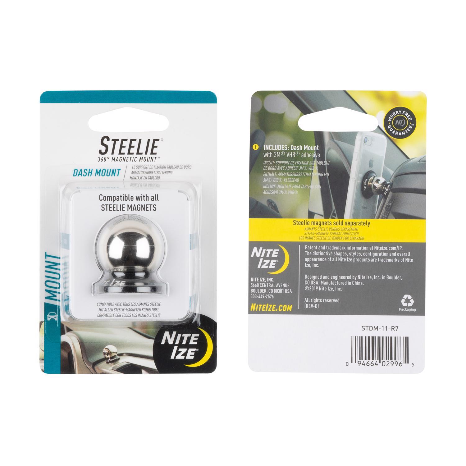 Nite Ize Steelie Black/Silver Cell Phone Car Mount For All Mobile Devices