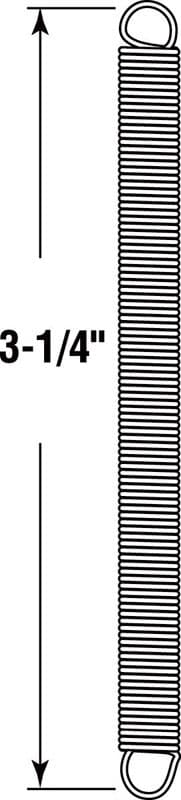 Prime-Line 3-1/4 in. L X 1/4 in. D Extension Spring 2 pk