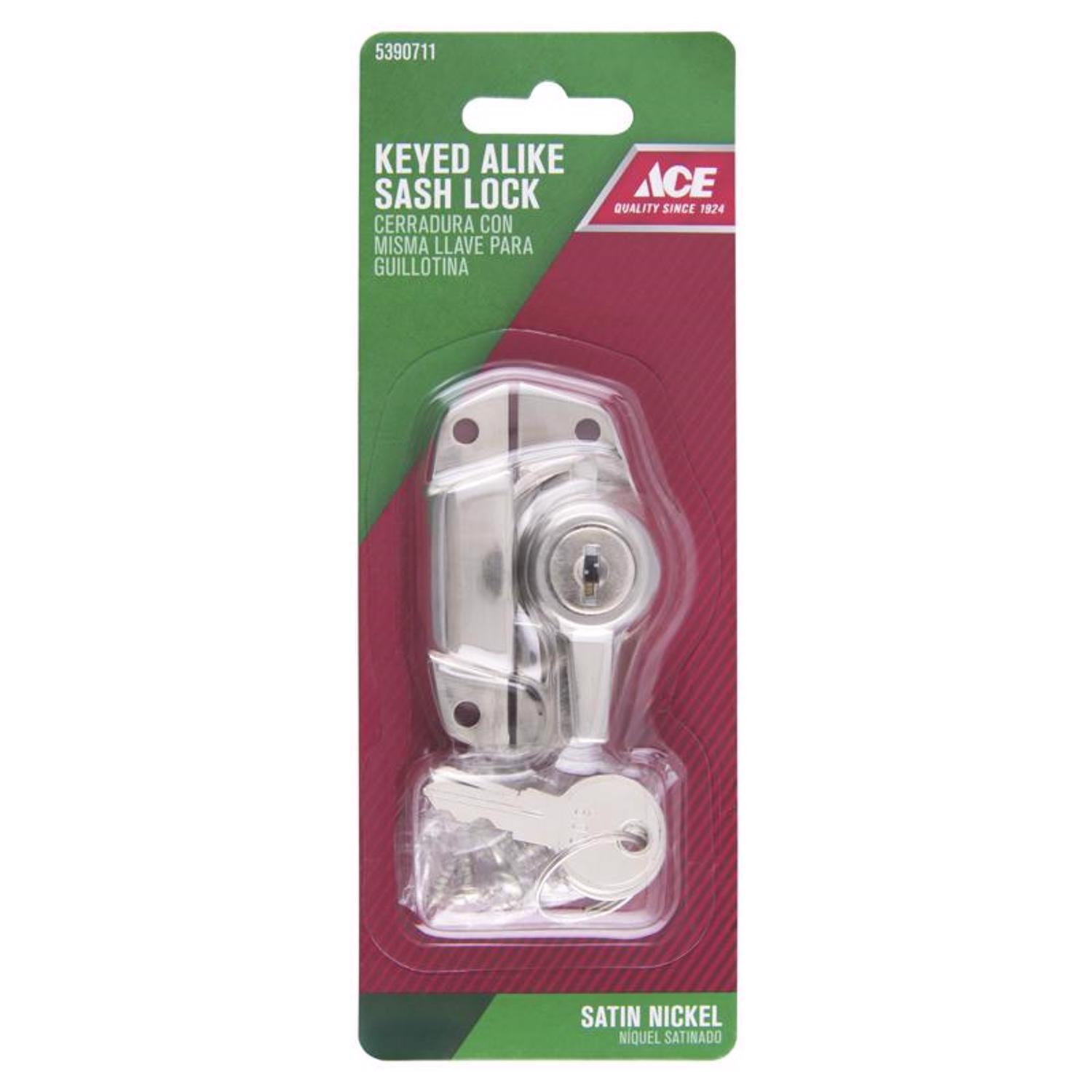 Ace Silver Die-Cast Zinc Window Lock 1 pk