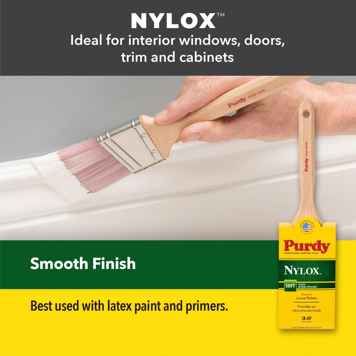 Purdy Nylox Glide 1-1/2 in. Soft Angle Trim Paint Brush