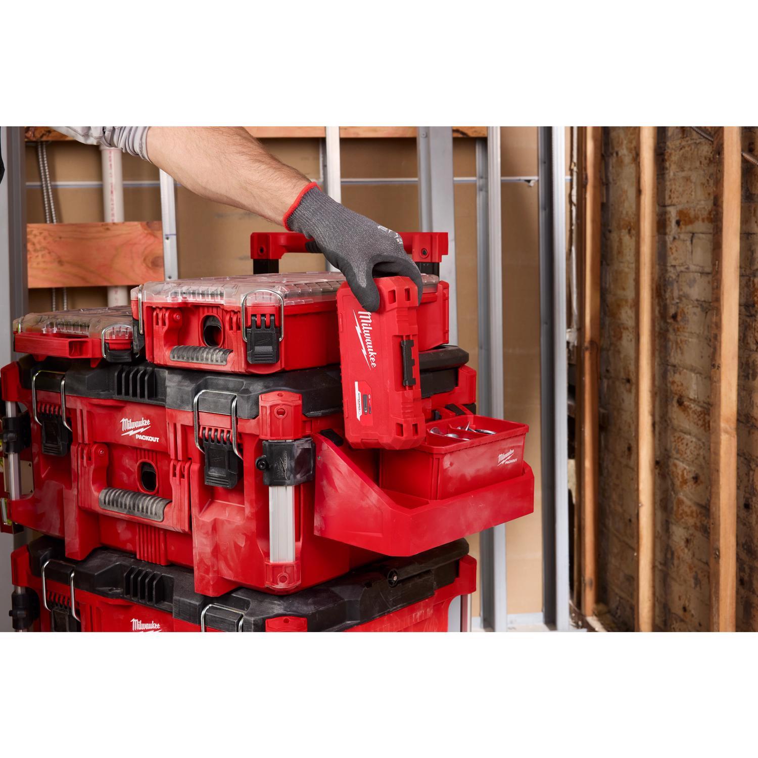 Milwaukee Packout 3.3 in. W X 5.2 in. H Tool Box Attachment Tool Tray Black/Red