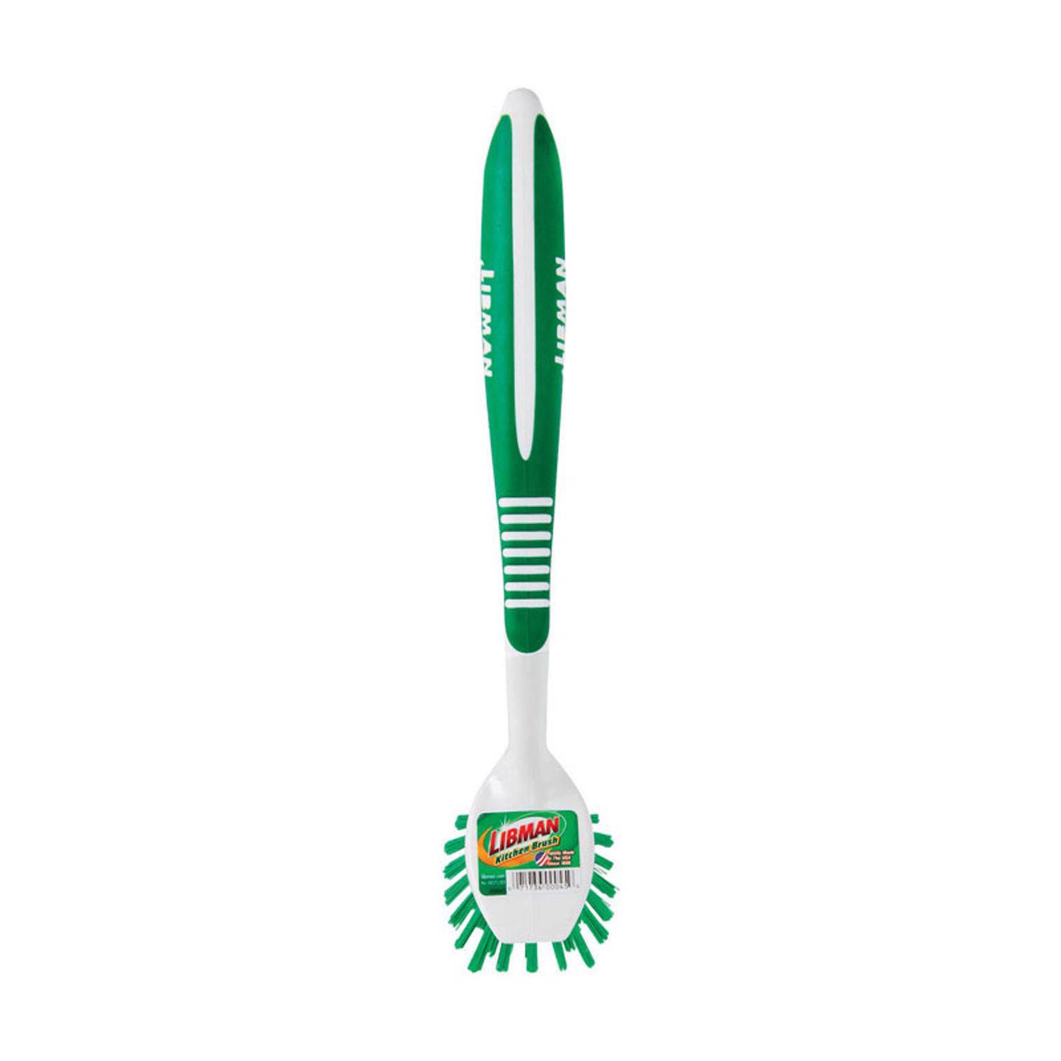 Libman 3 in. W Hard Bristle 8 in. Plastic/Rubber Handle Kitchen Brush