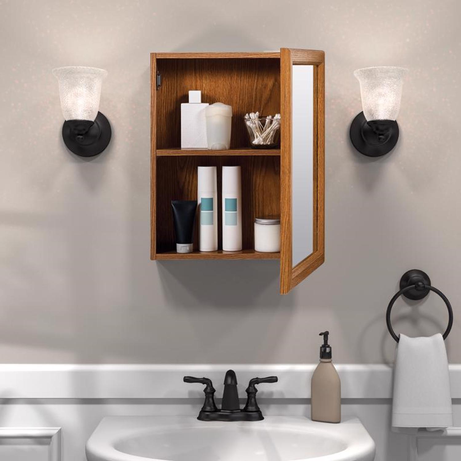 Zenna Home 19.25 in. H X 15.5 in. W X 4.5 in. D Rectangle Medicine Cabinet/Mirror