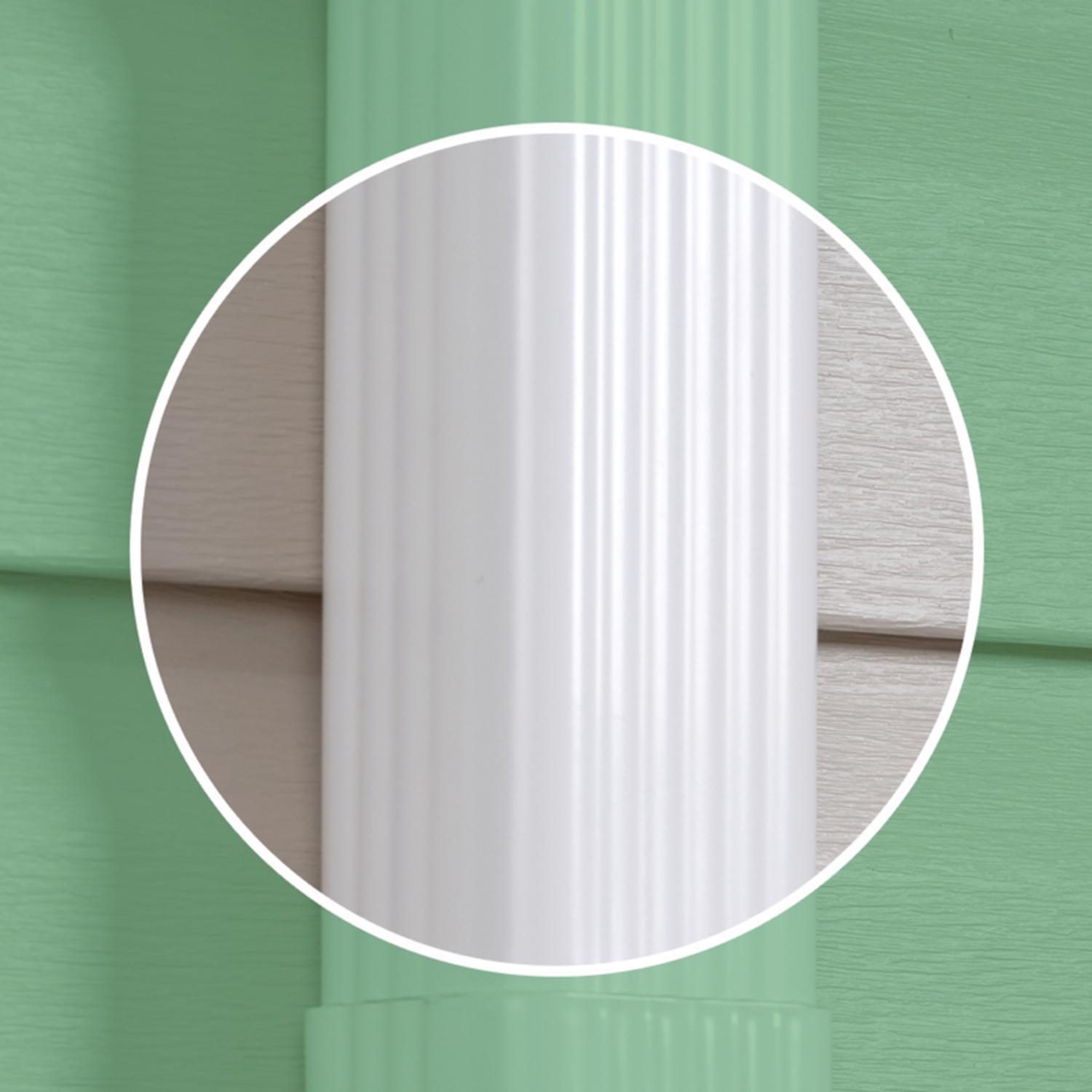 Amerimax 2 in. H X 3 in. W X 10 ft. L White Vinyl Rectangular Downspout