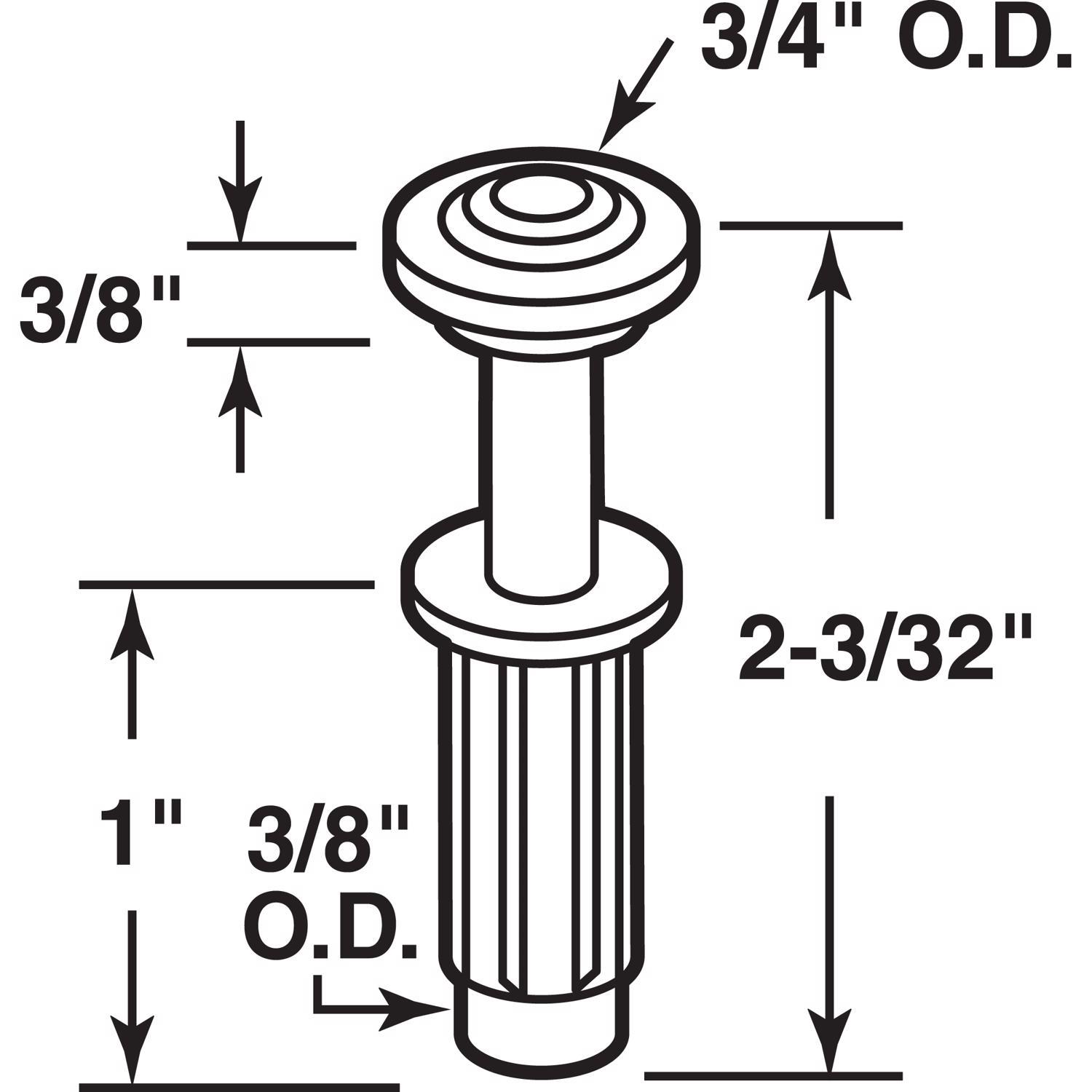 Prime-Line Plastic Bi-fold Door Top Wheel Guide 2 pc