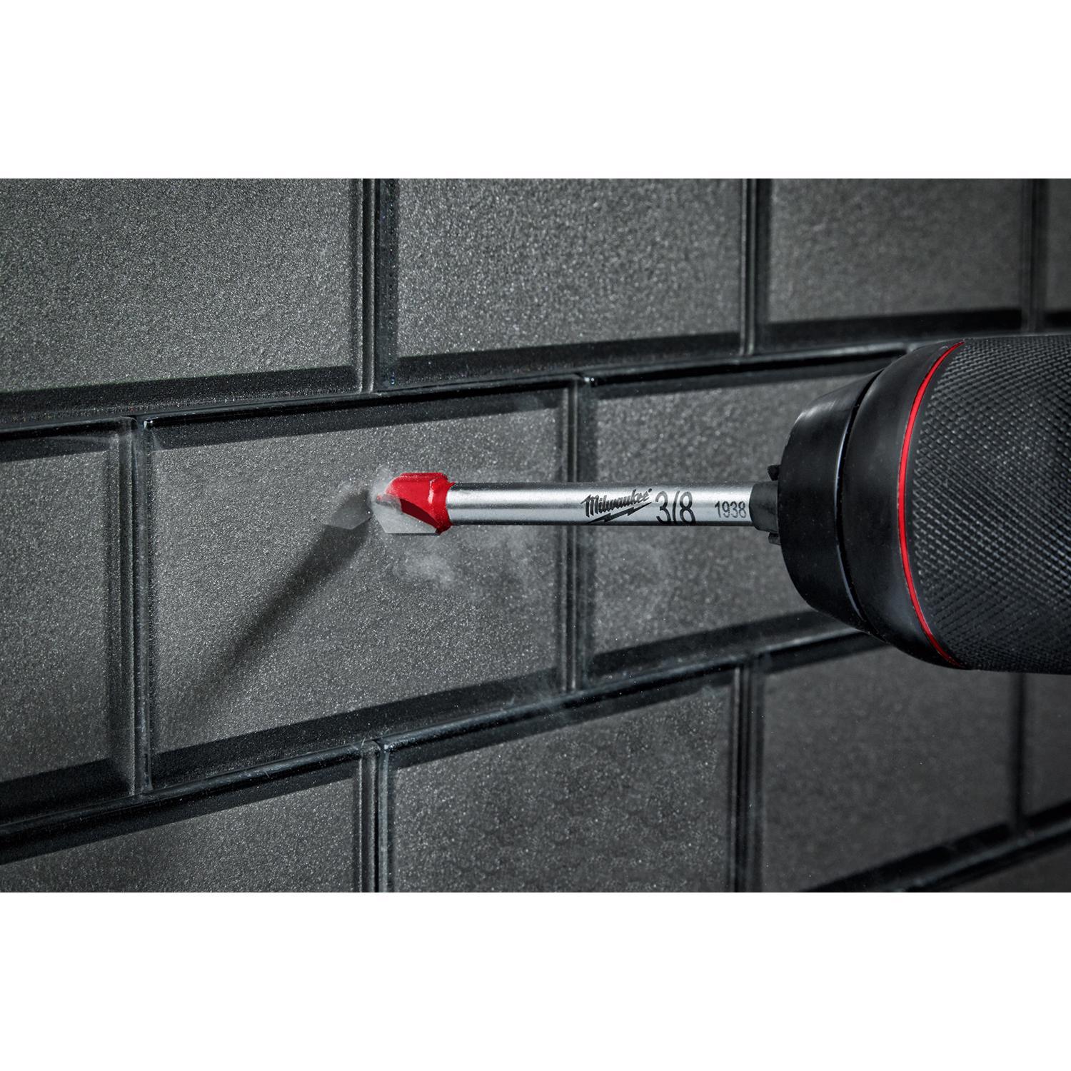 Milwaukee 5.25 in. L Carbide Tipped Glass and Tile Bit Set 3-Flat Shank 4 pk