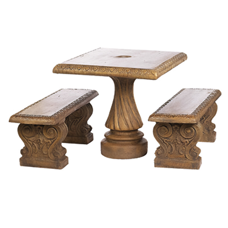 Table Concrete Square Set