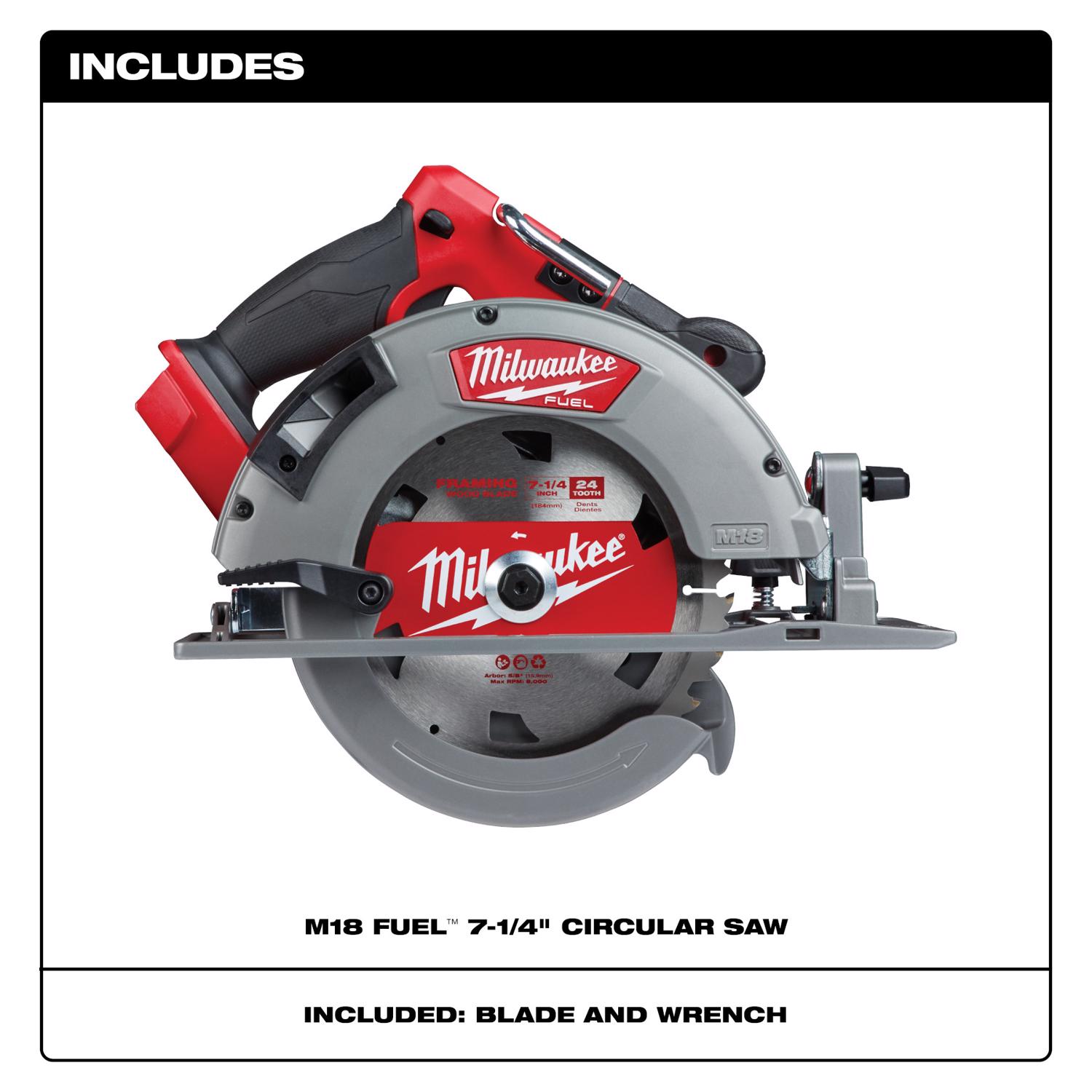 Milwaukee M18 FUEL 18 V 7-1/4 in. Cordless Brushless Circular Saw Tool Only
