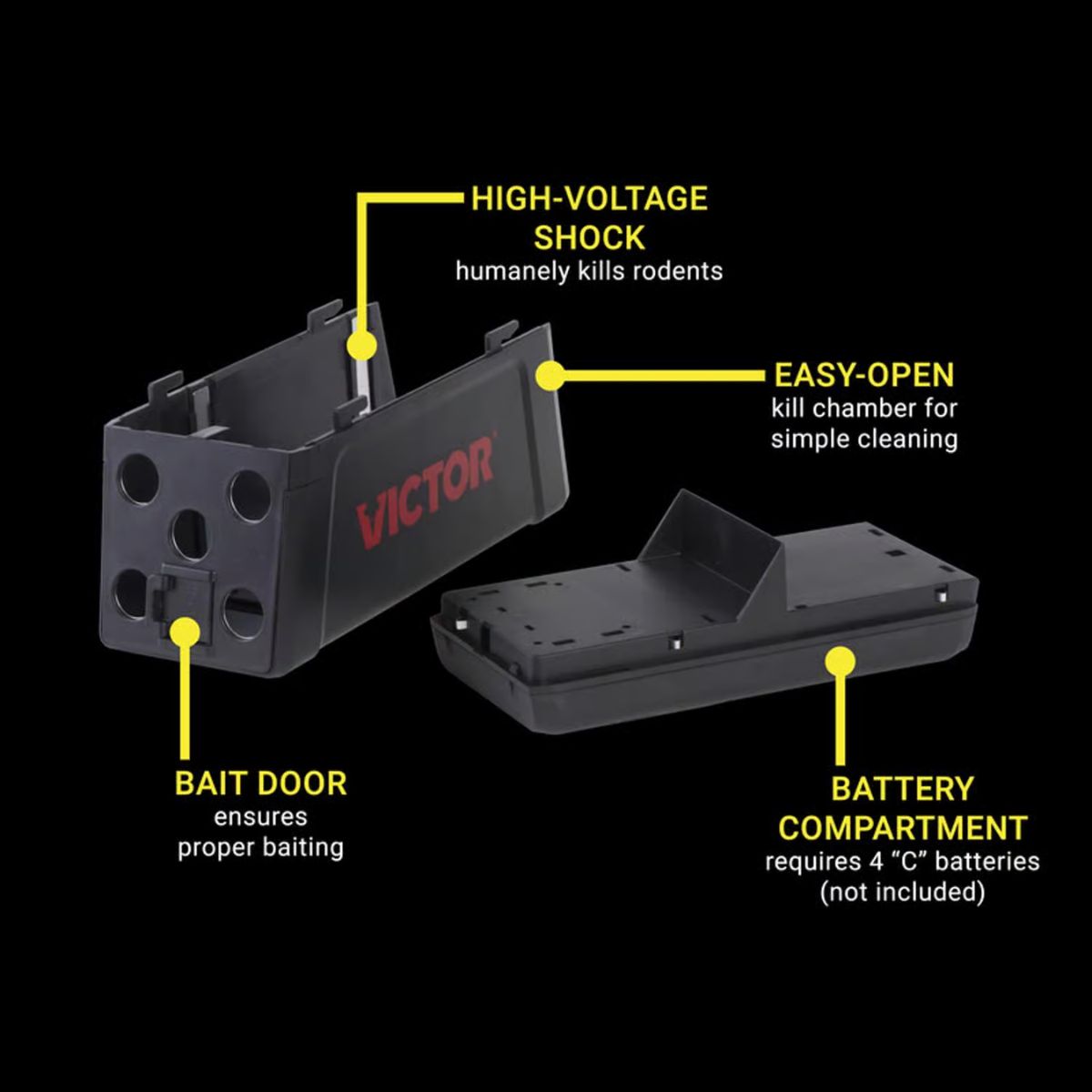 Victor Medium Electronic Animal Trap For Rats 1 Pack