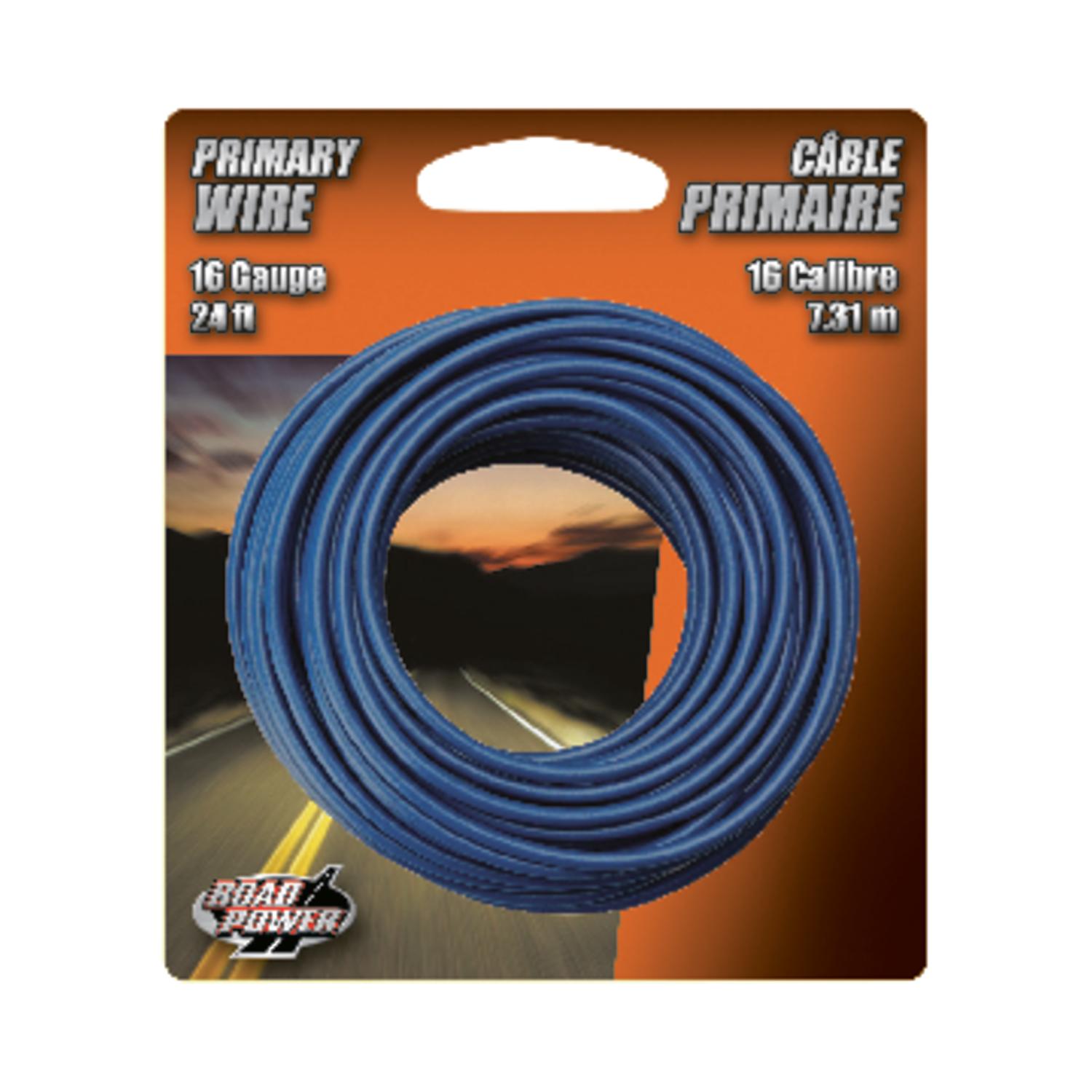 Coleman Cable 24 ft. Stranded 16 Ga. Primary Wire Blue