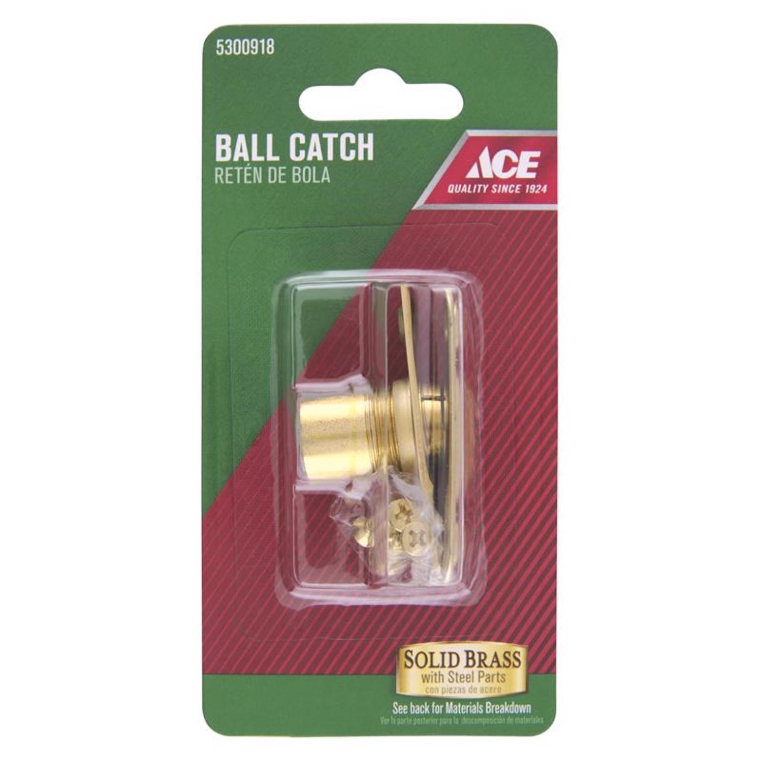 Ace 1 in. H X 1 in. W X 2.1 in. D Brass Ball Catch