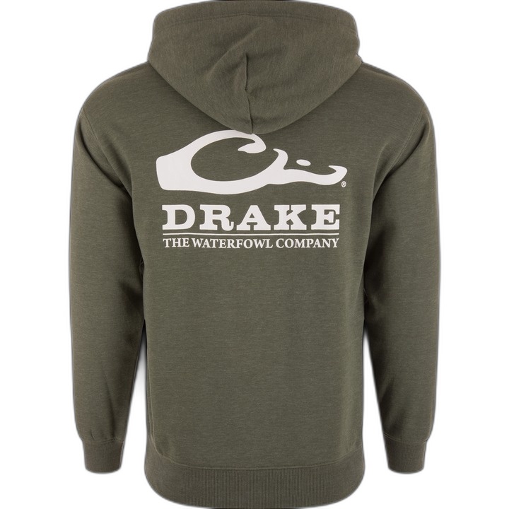 Drake The Waterfowl Company Logo Hoodie Deep Depths Dark Heather XL