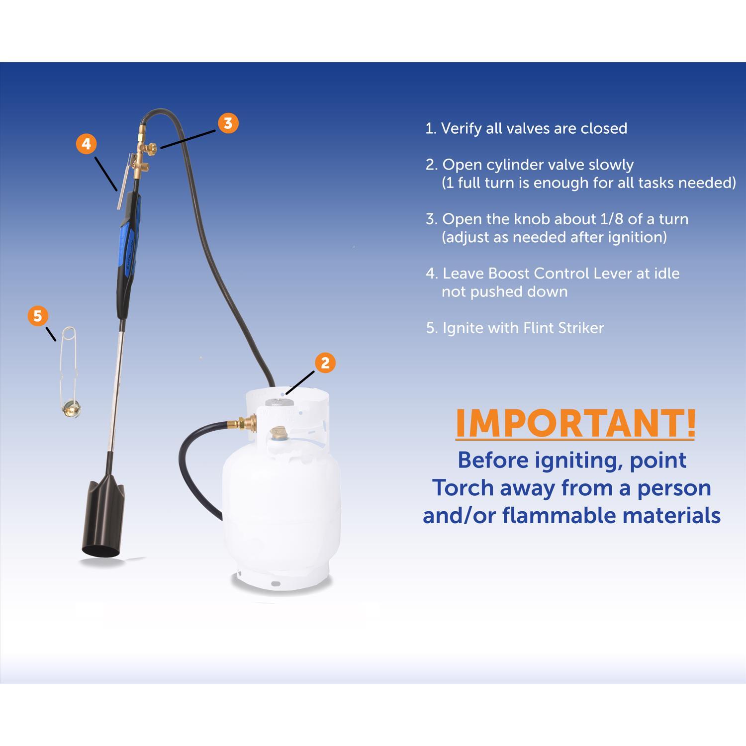 Flame King 13 ft. L Heavy Duty Weed Torch Kit 1 Piece Propane