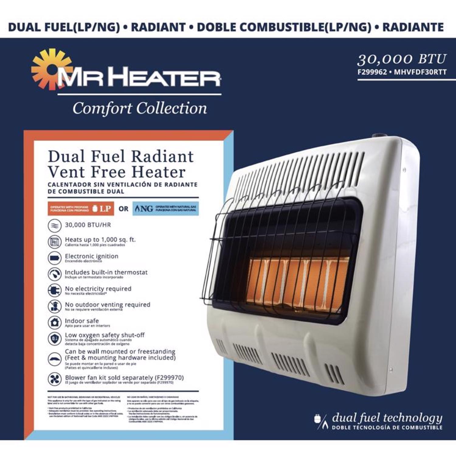 Mr. Heater Comfort Collection 30000 Btu/h 1000 sq ft Radiant Natural Gas/Liquid Propane Heater