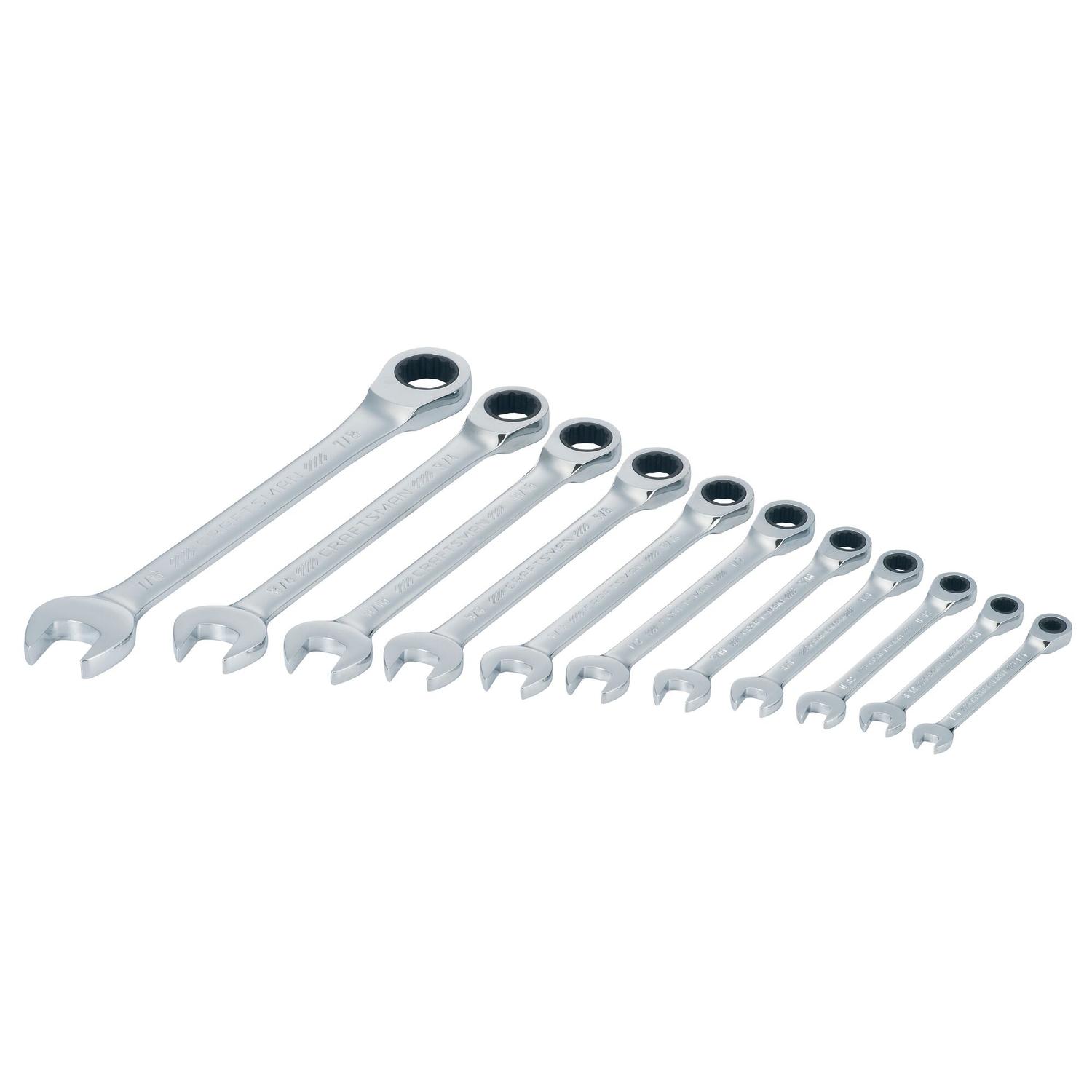 CRAFTSMAN SAE Ratcheting Combination Wrench Set 11 pc