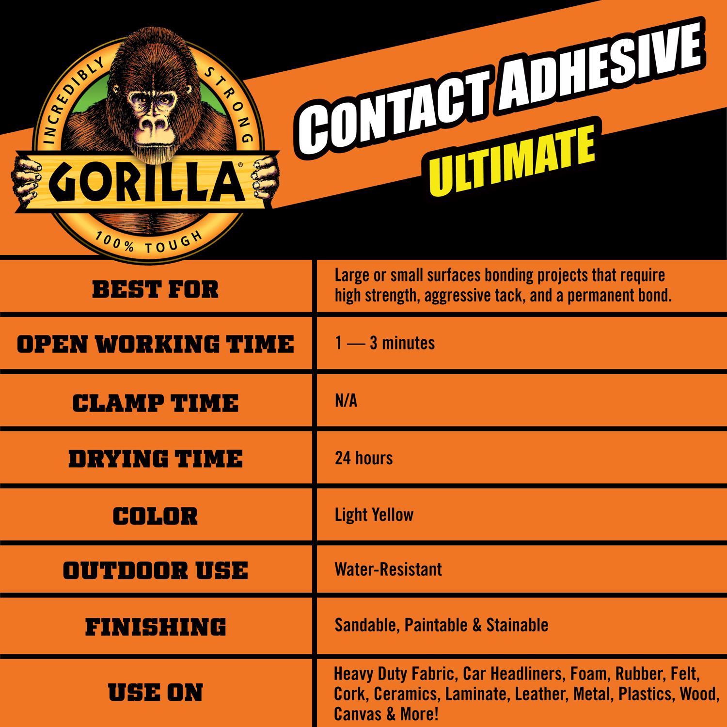 Gorilla Ultimate High Strength Contact Adhesive 12.2 oz