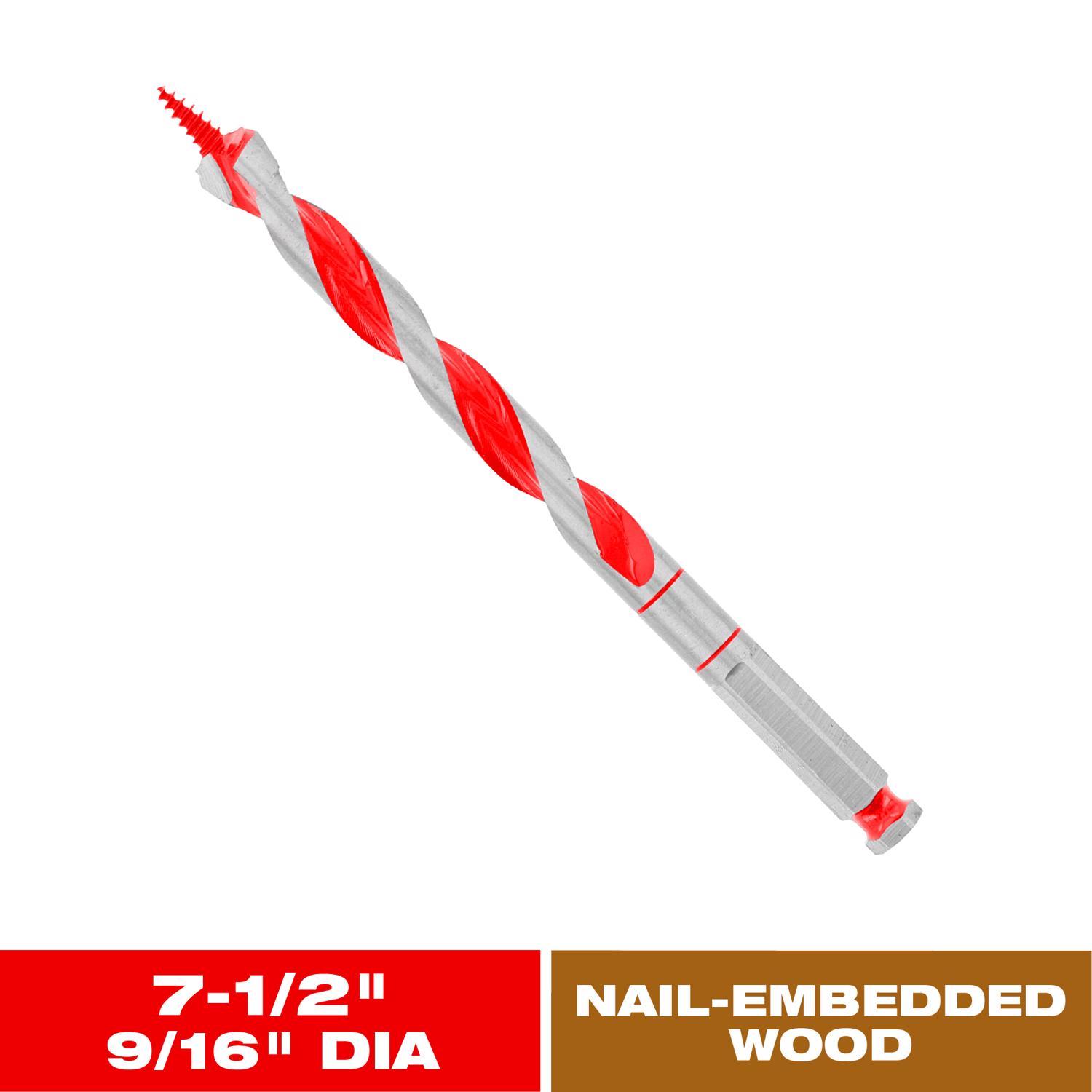 Diablo Dura-Tip 9/16 in. D X 7.5 in. L Auger Bit High Speed Steel 1 pc