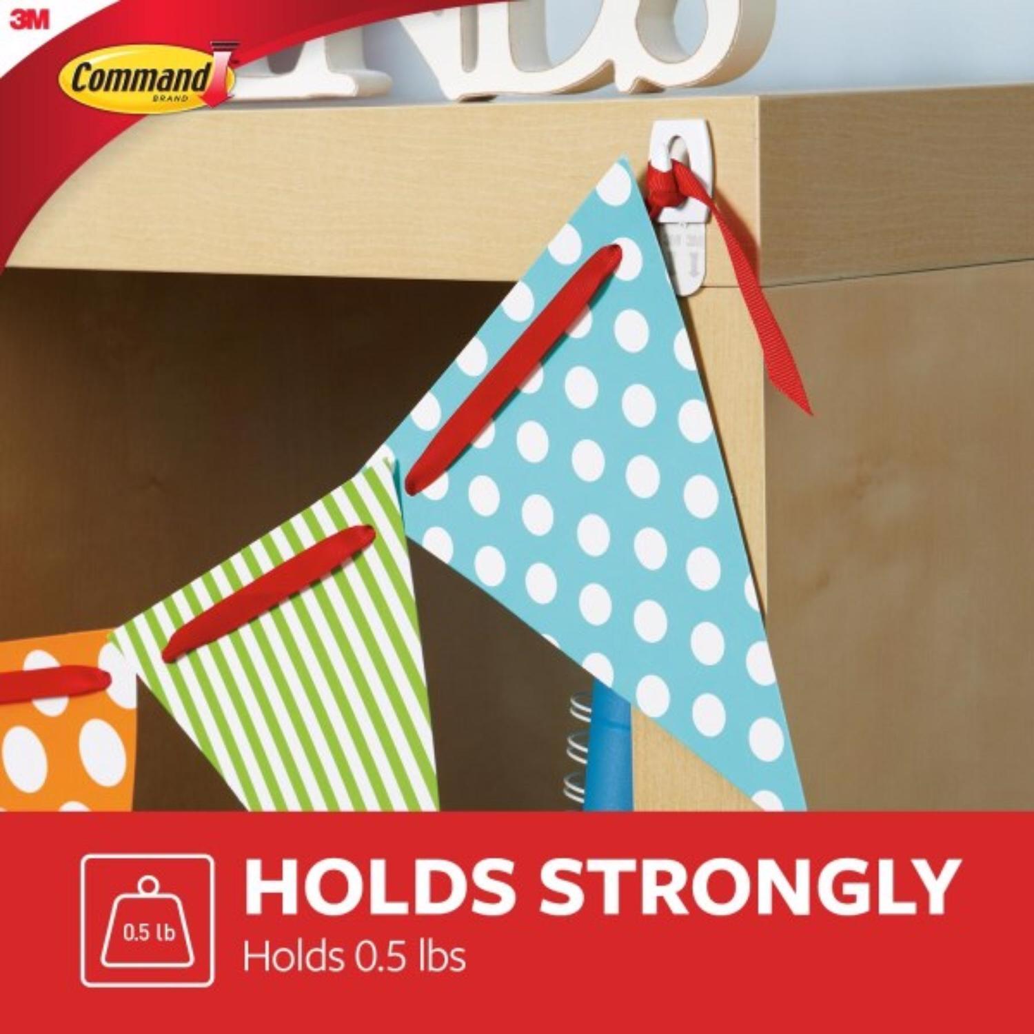 3M Command Mini Plastic Hook 1.08 in. L 6 pk