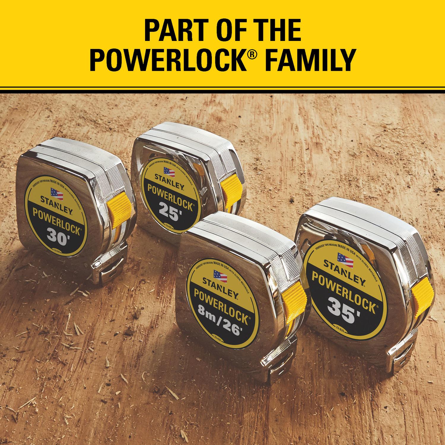 STANLEY PowerLock 30 ft. L X 1 in. W Tape Measure 1 pk