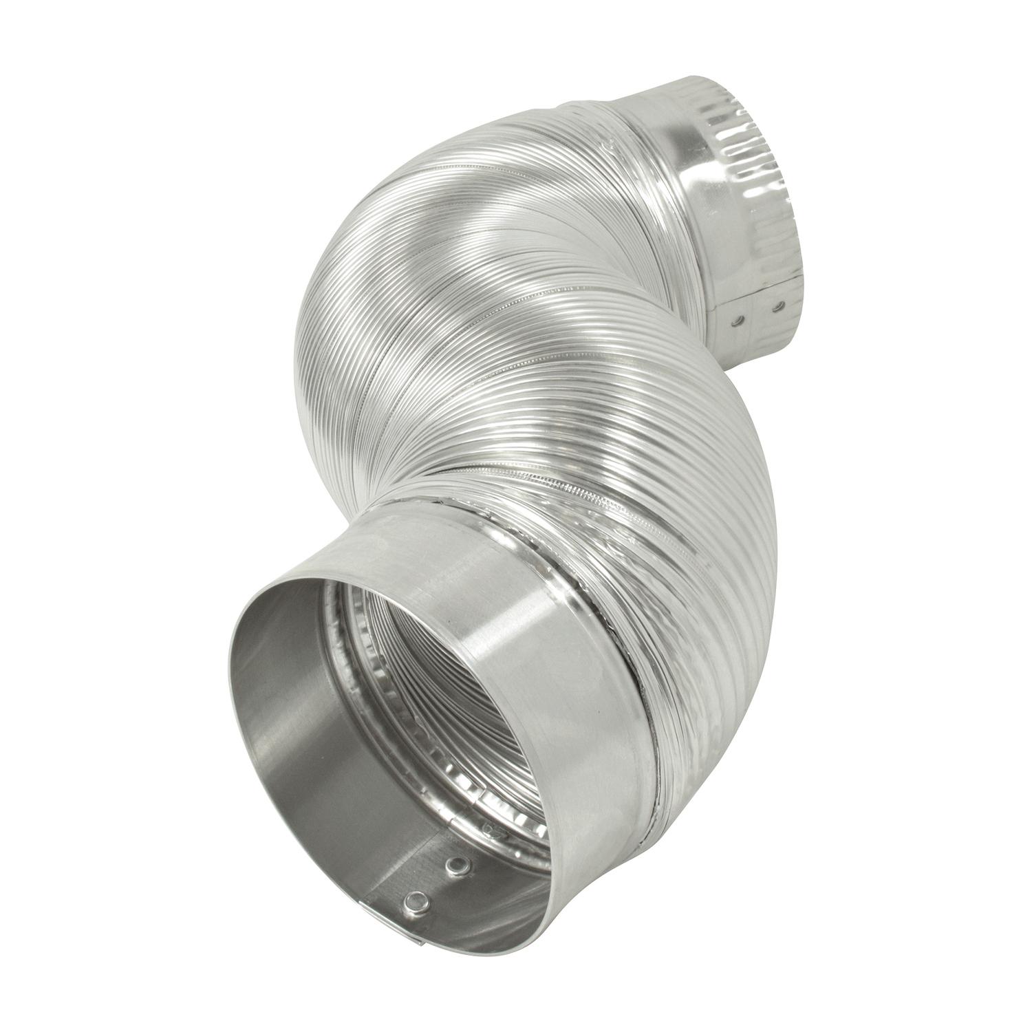 Ace 4.38 in. L X 4.375 in. D Silver/White Aluminum Semi-Rigid Vent Duct